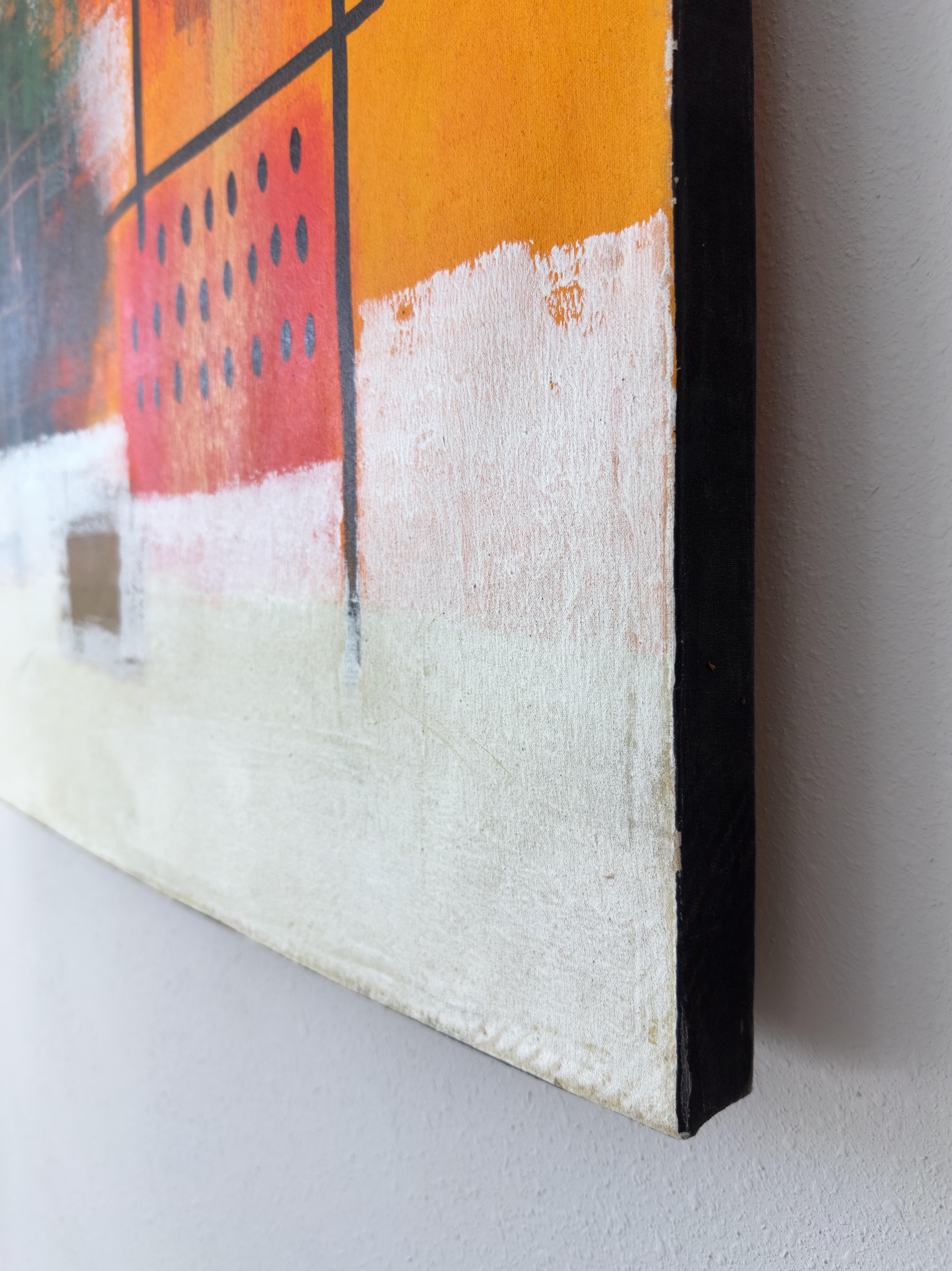 1970 Icone peinture abstraite du milieu du siècle moderne par l'artiste Unknown 12