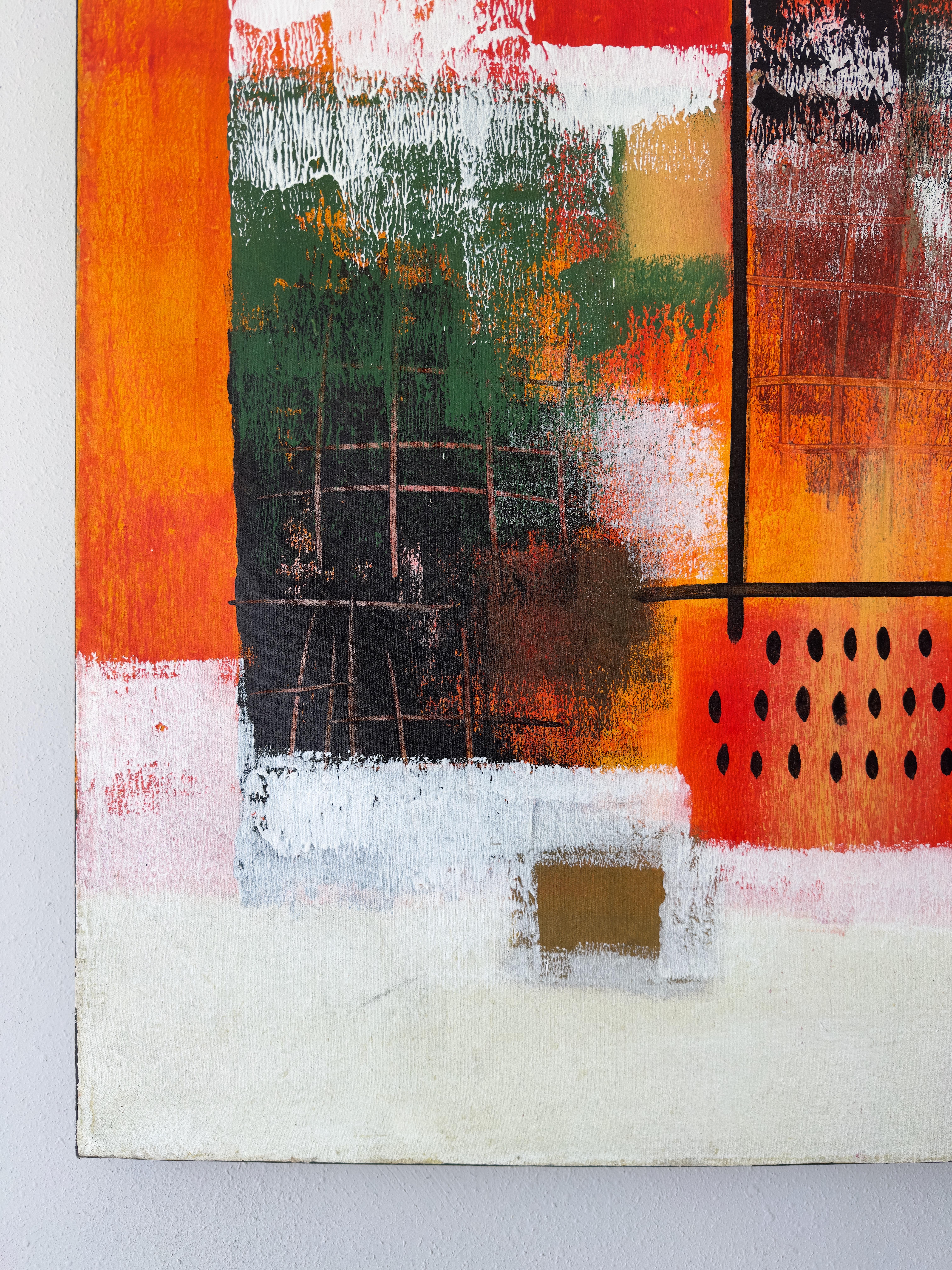 1970 Icone peinture abstraite du milieu du siècle moderne par l'artiste Unknown 1