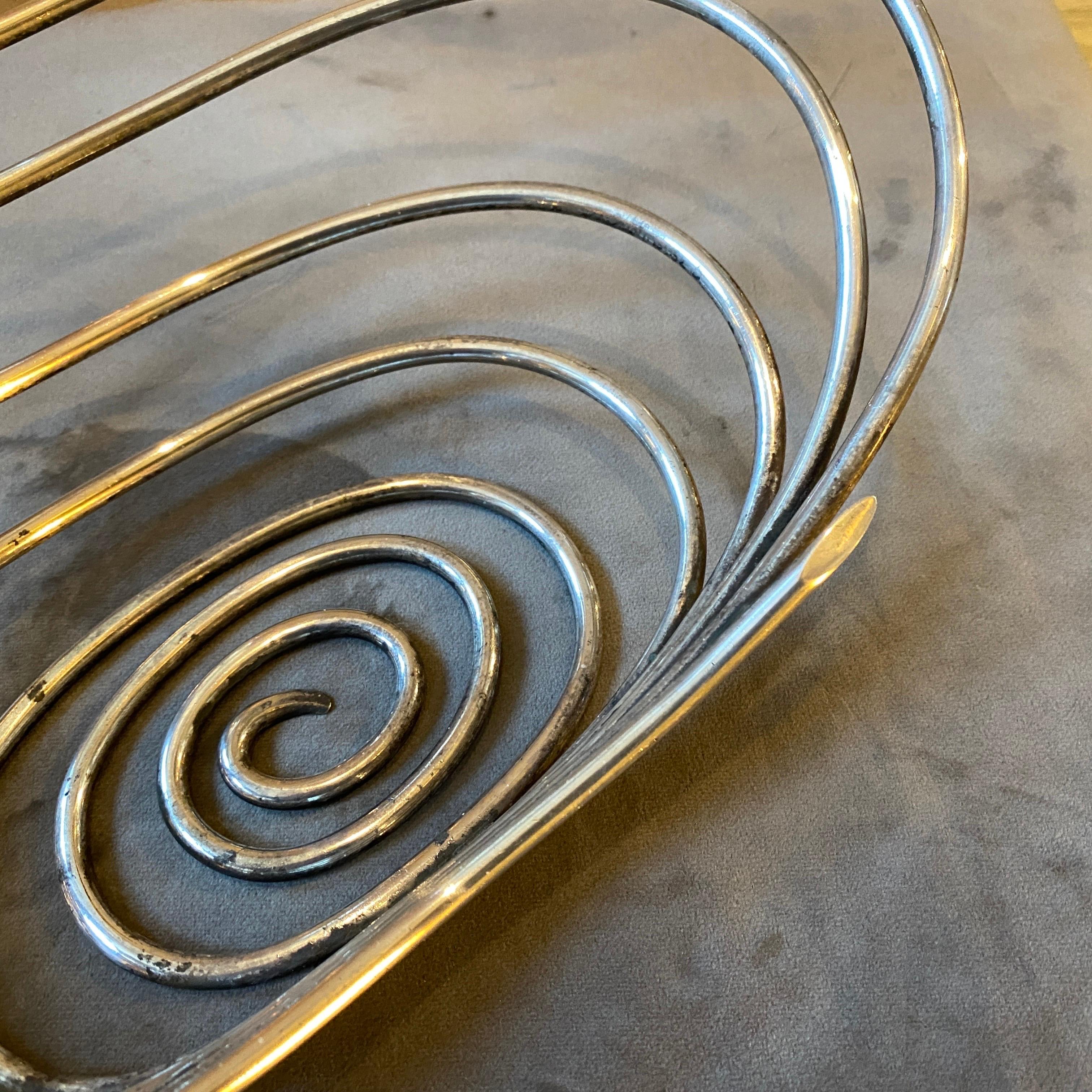 20th Century 1970s Iconic Modernist Silver Plated Italian Basket Design by Lino Sabattini