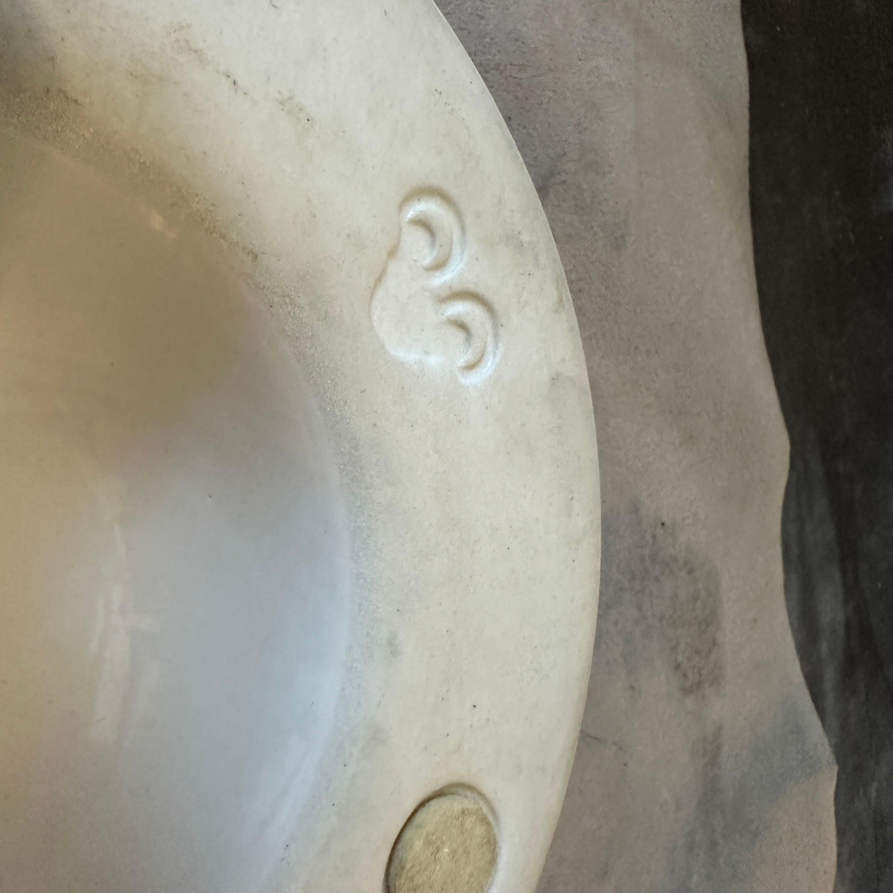 Ikonischer modernistischer weißer Aschenbecher aus Keramik von Mangiarotti für F.lli Brambilla, 1970er Jahre (20. Jahrhundert) im Angebot