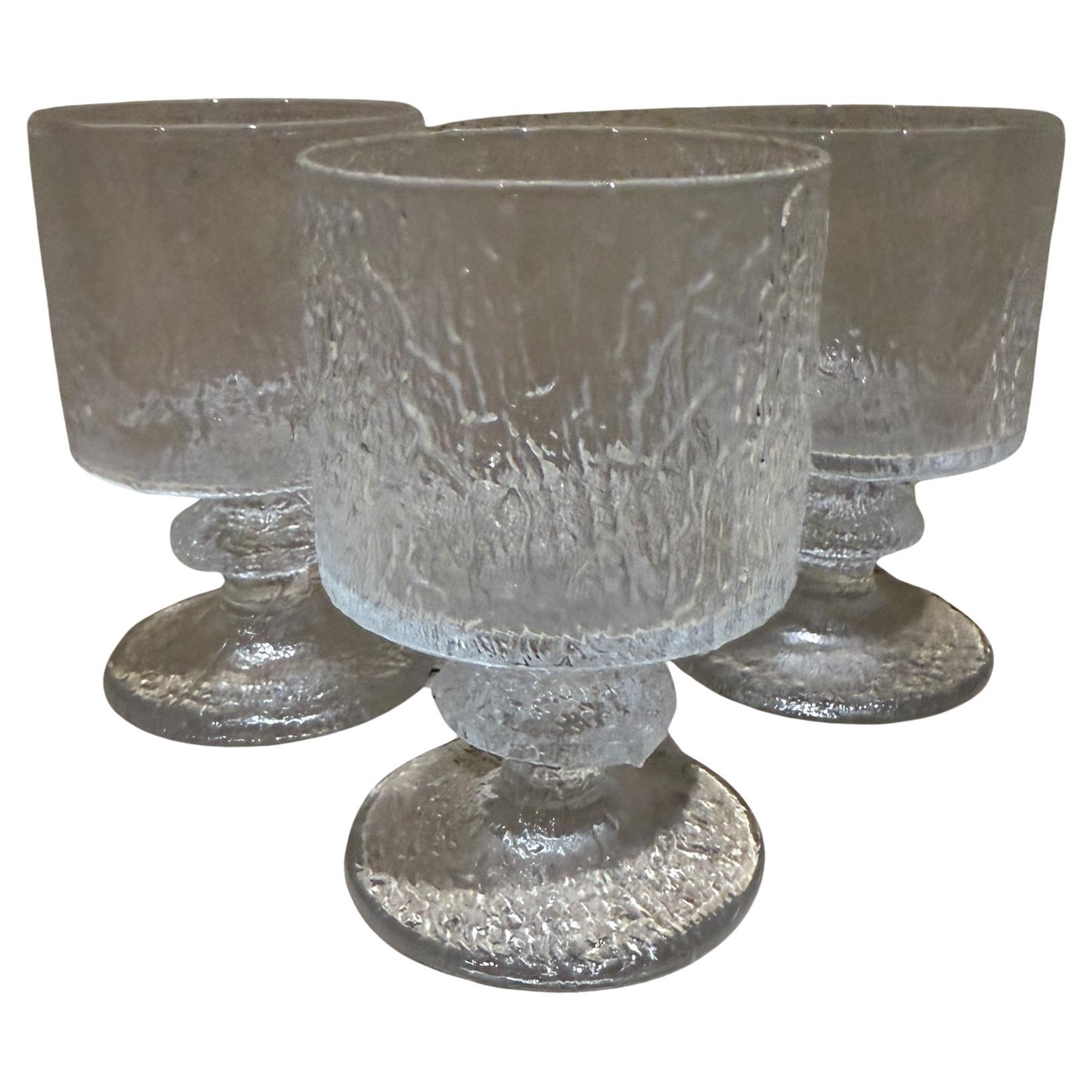 Iittala, ensemble de 3 verres à gobelets Senator des années 1970, Finlande