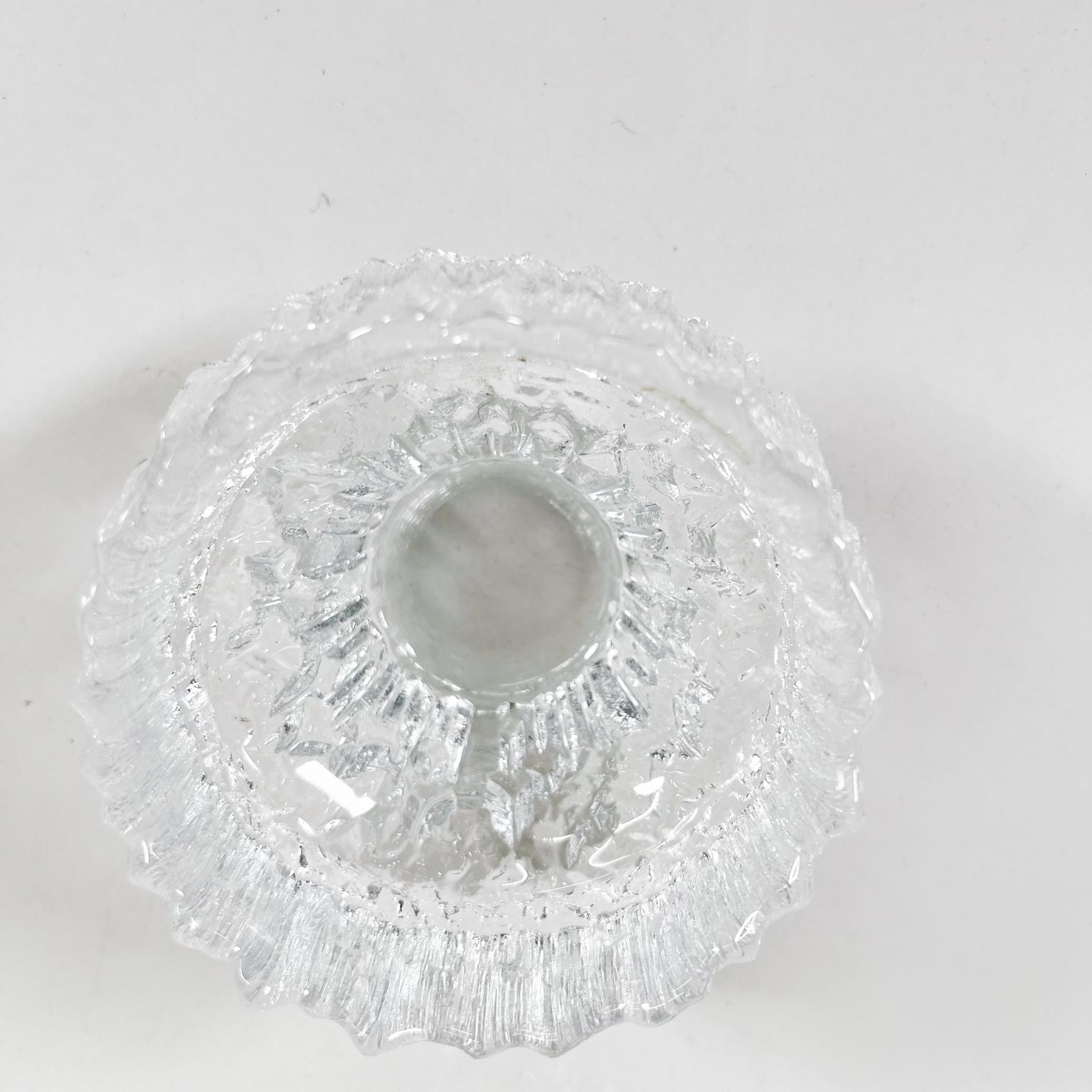 Late 20th Century 1970s Iittala Stellaria Votive Candle Holders Art Glass Tapio Wirkkala Finland For Sale