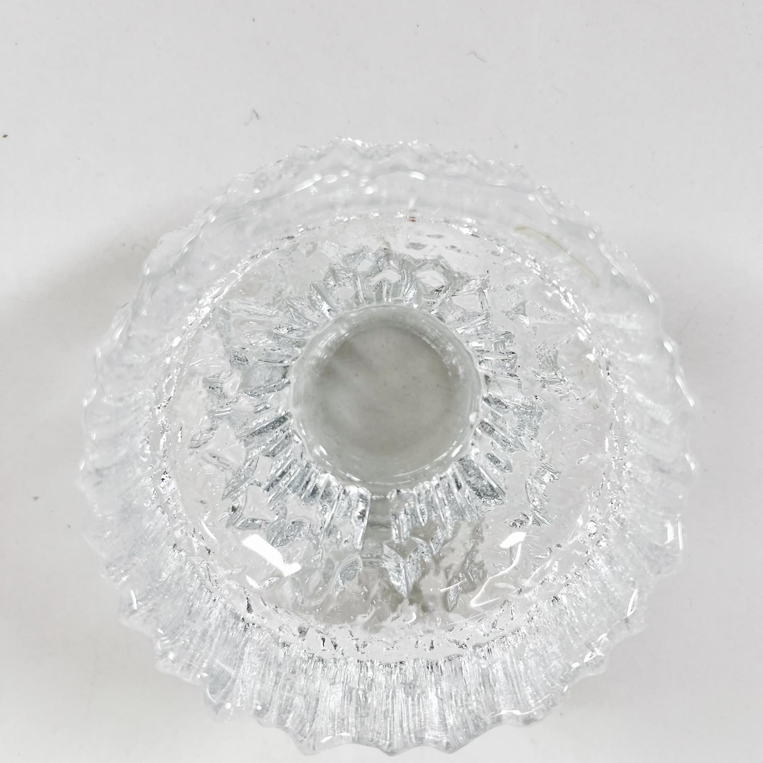 1970s Iittala Stellaria Votive Candle Holders Art Glass Tapio Wirkkala Finland For Sale 1