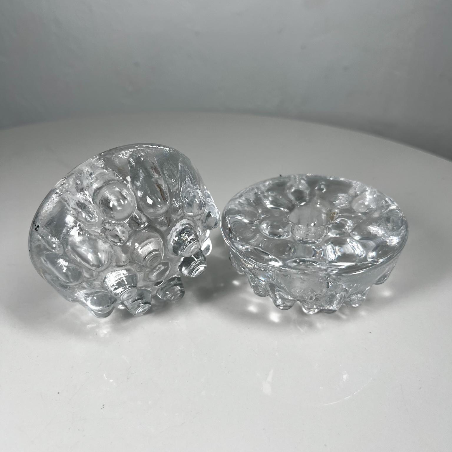1970 Iittala Tapio Wirkkala Set de bougeoirs en verre Finlande en vente 4