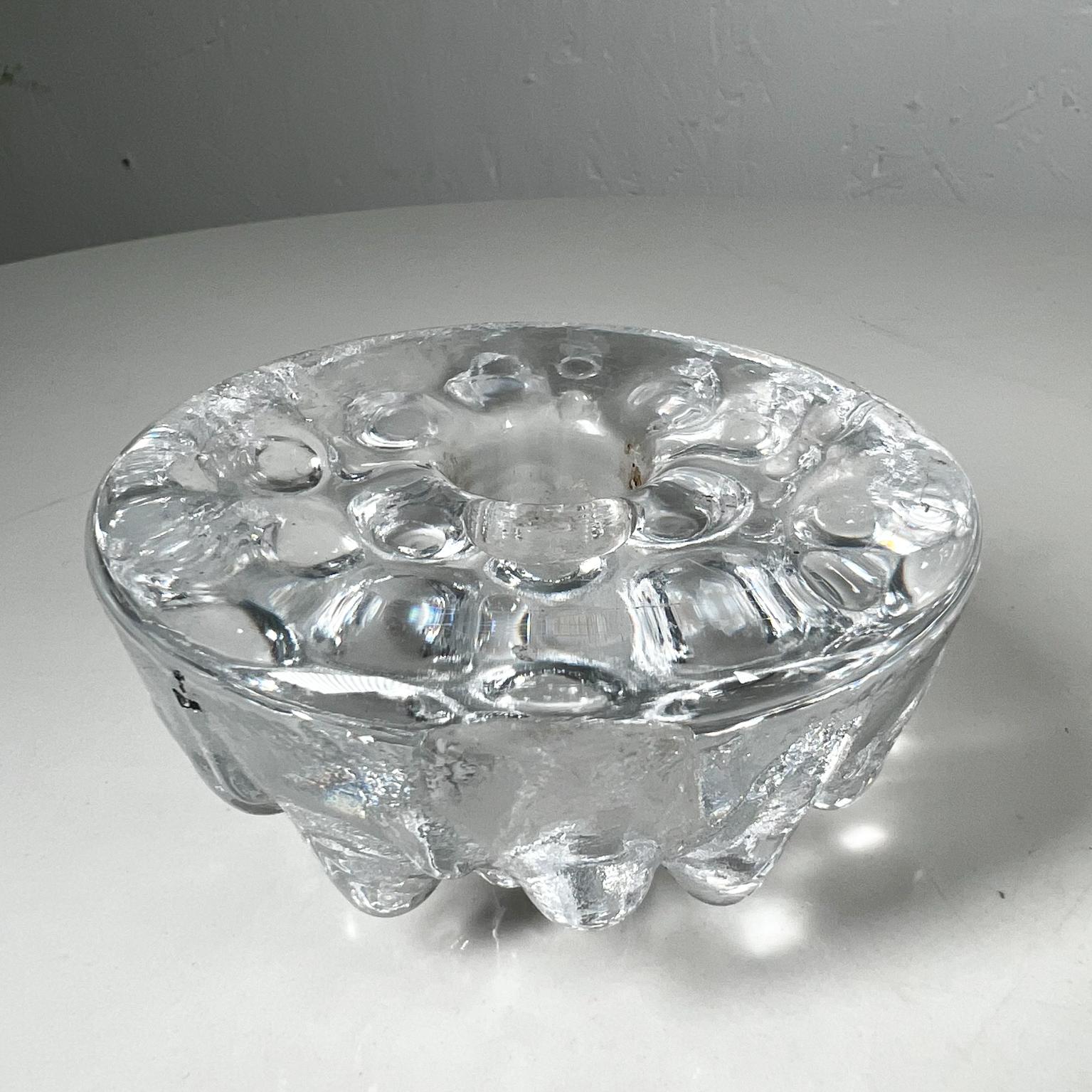 1970 Iittala Tapio Wirkkala Set de bougeoirs en verre Finlande en vente 1