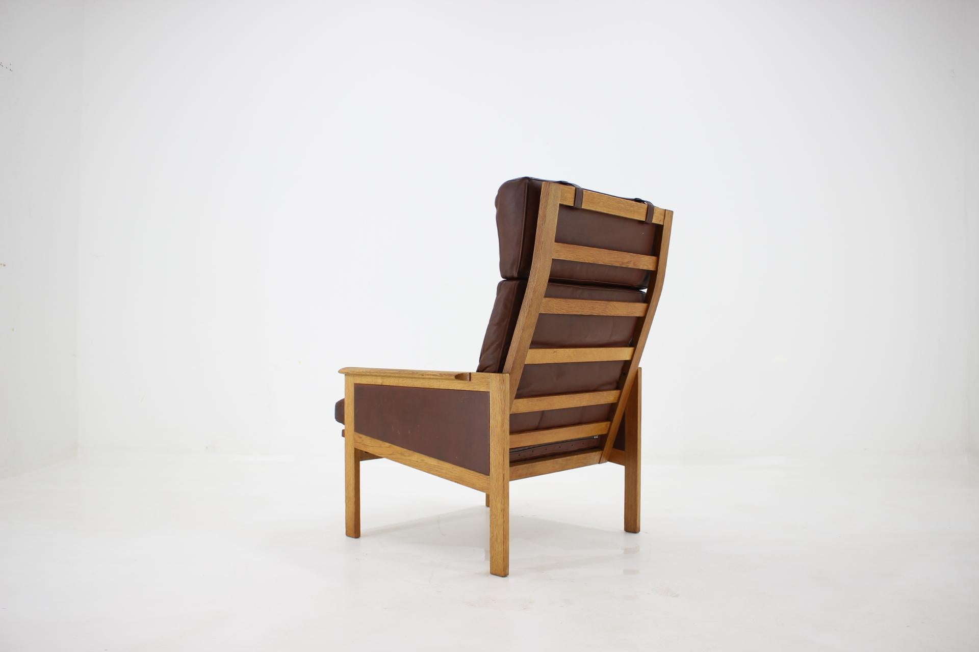 1970s Illum Wikkelsø Capella Leather High Back Lounge Chair for Eilersen 1