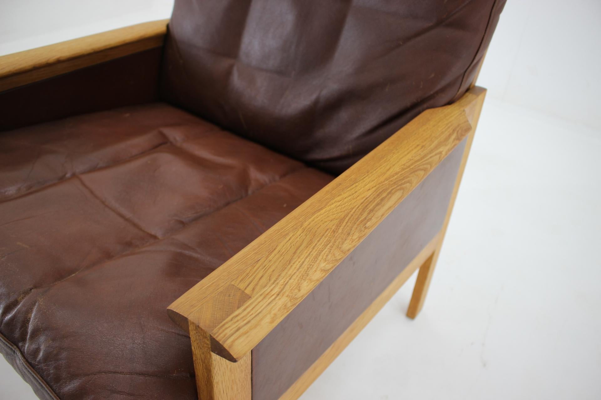 1970s Illum Wikkelsø Capella Leather High Back Lounge Chair for Eilersen 2