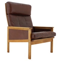 1970s Illum Wikkelsø Capella Leather High Back Lounge Chair for Eilersen