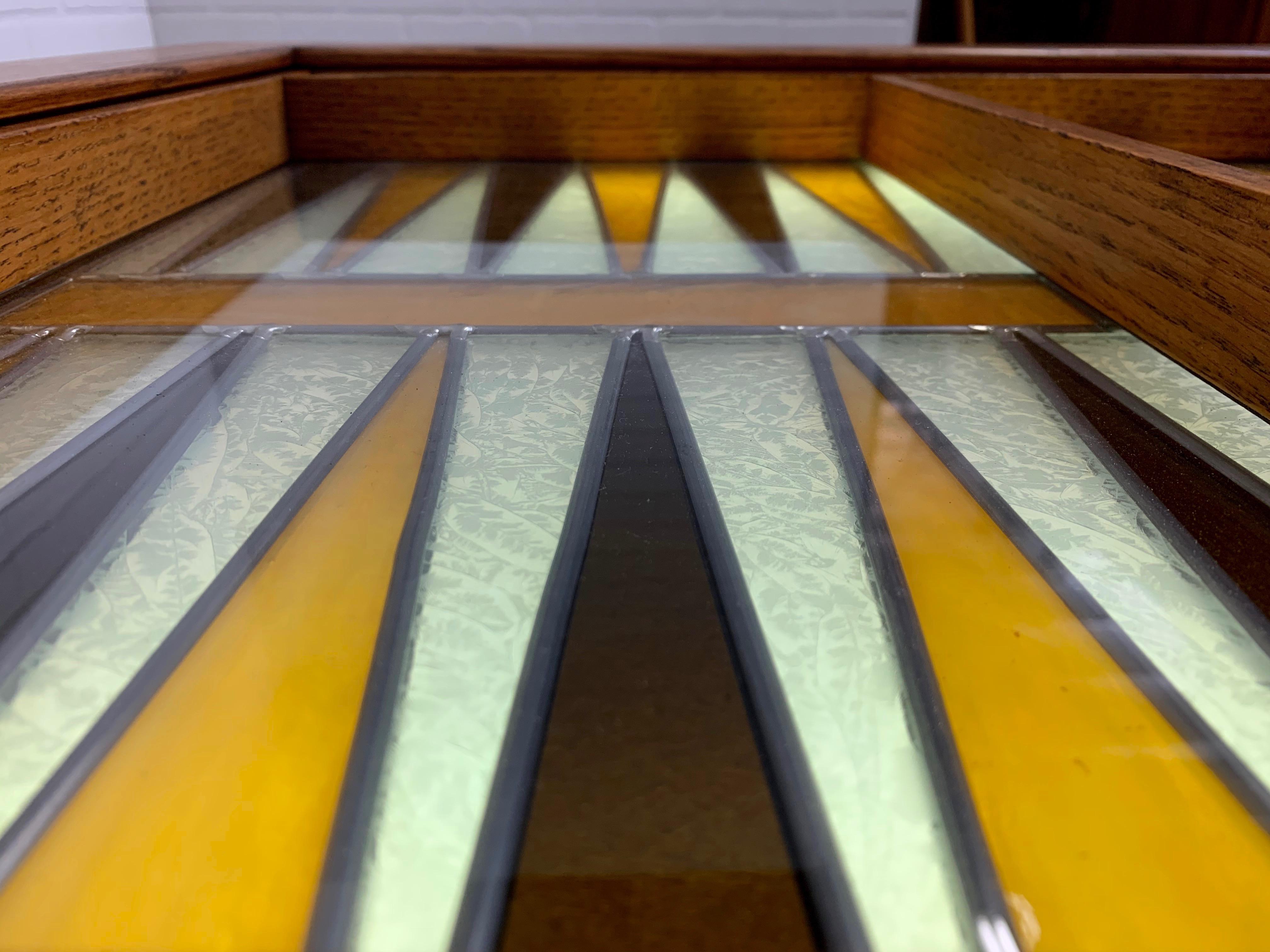 1970s Illuminated Stained Glass Backgammon Table 7