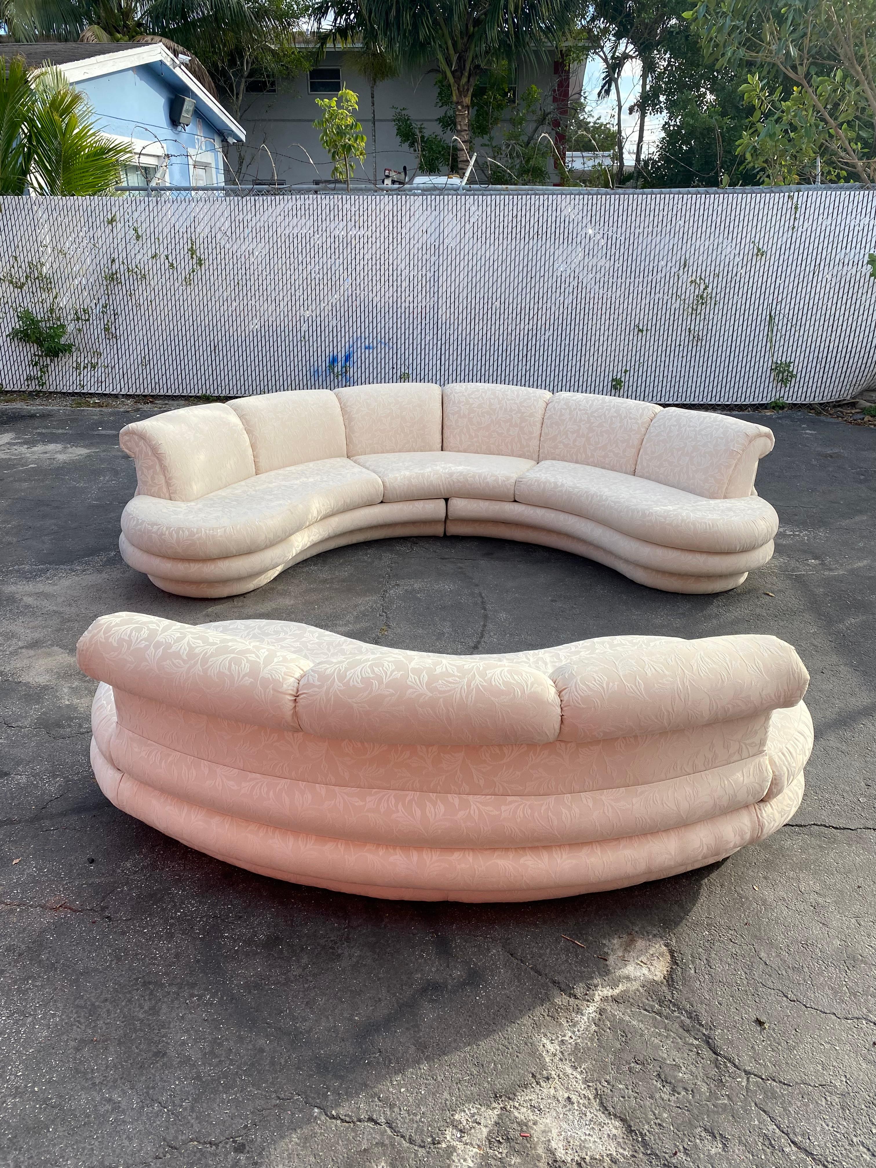 Late 20th Century 1970s Immaculate Adrian Pearsall Circular Three Piece Sectional  For Sale
