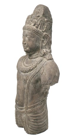 1970s Indian Khajuraho Love Temples Torso Hand Carved Sandstone Sculpture