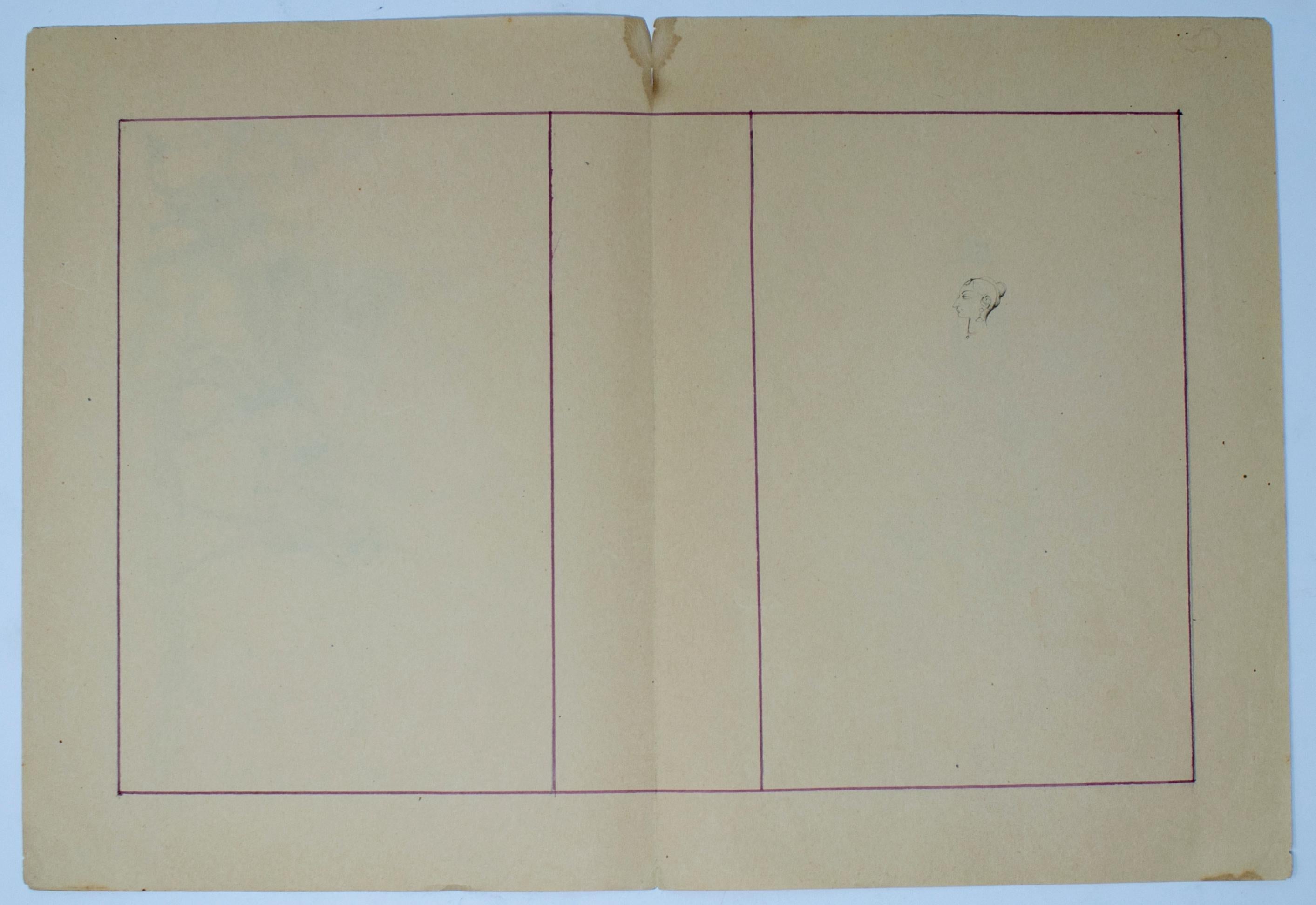 Papier dessin indien des années 1970 sur papier gouaché représentant des cavaliers militaires en vente