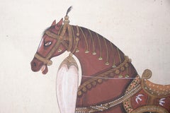 1970s Indian Painting "Walking Horse" Oil on Canvas, Jaime Parlade Design