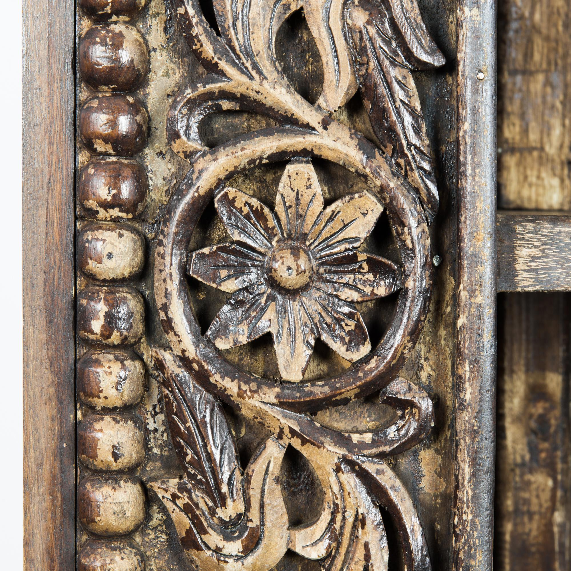 Hardwood 1970s Indian Wooden Bookshelf