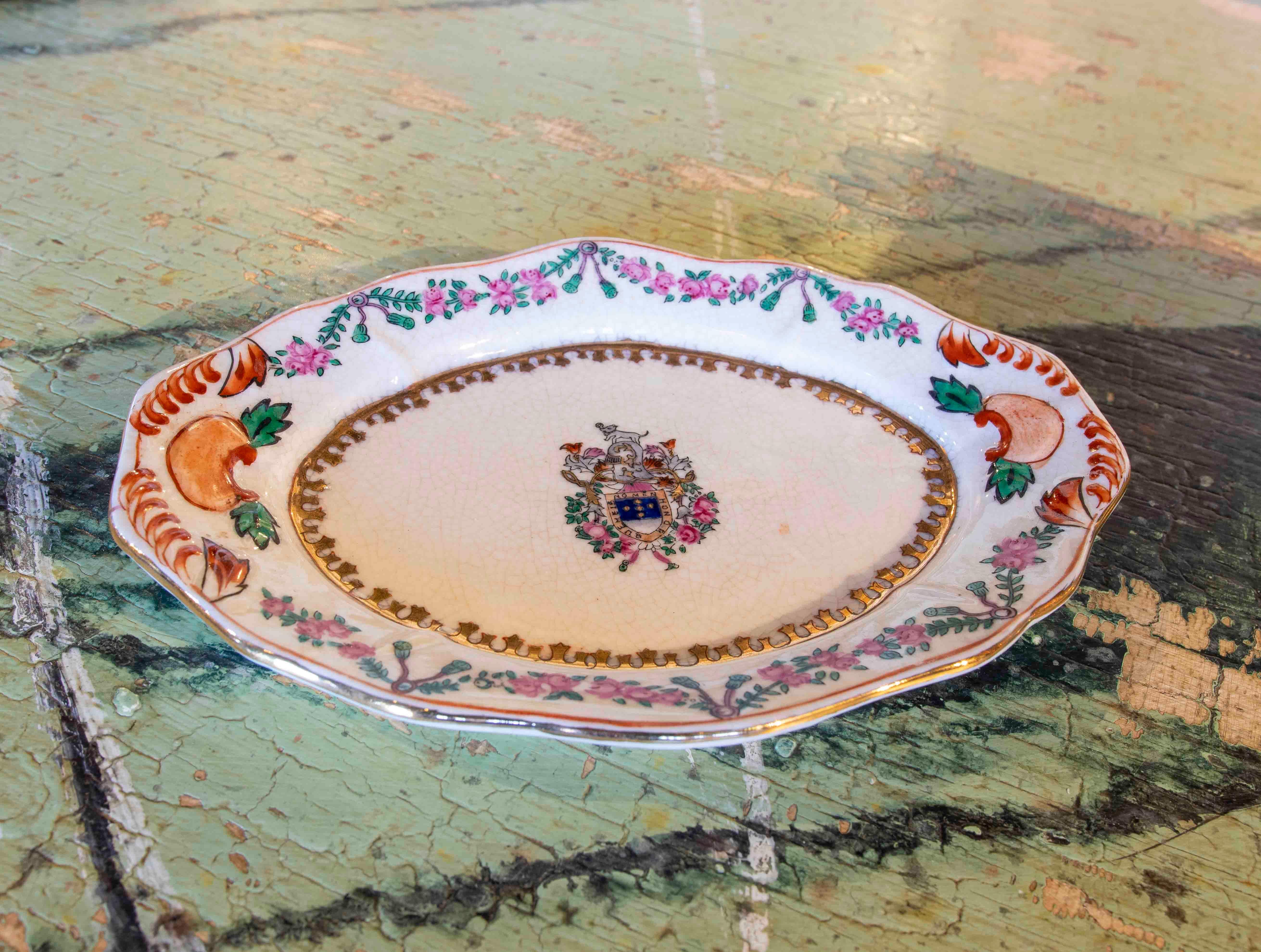 1970s Individual Hand Painted Porcelain Tureen with Inscription For Sale 8