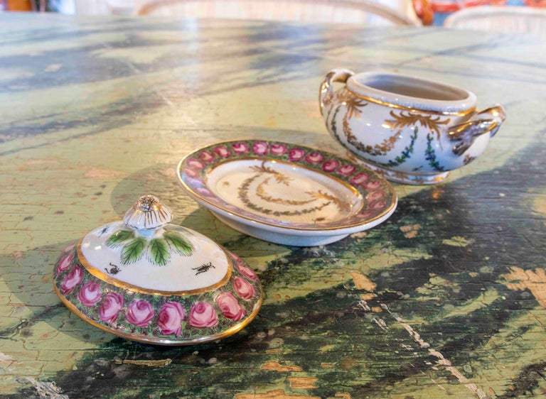 1970s Individual Hand Painted Porcelain Tureen with Inscription For