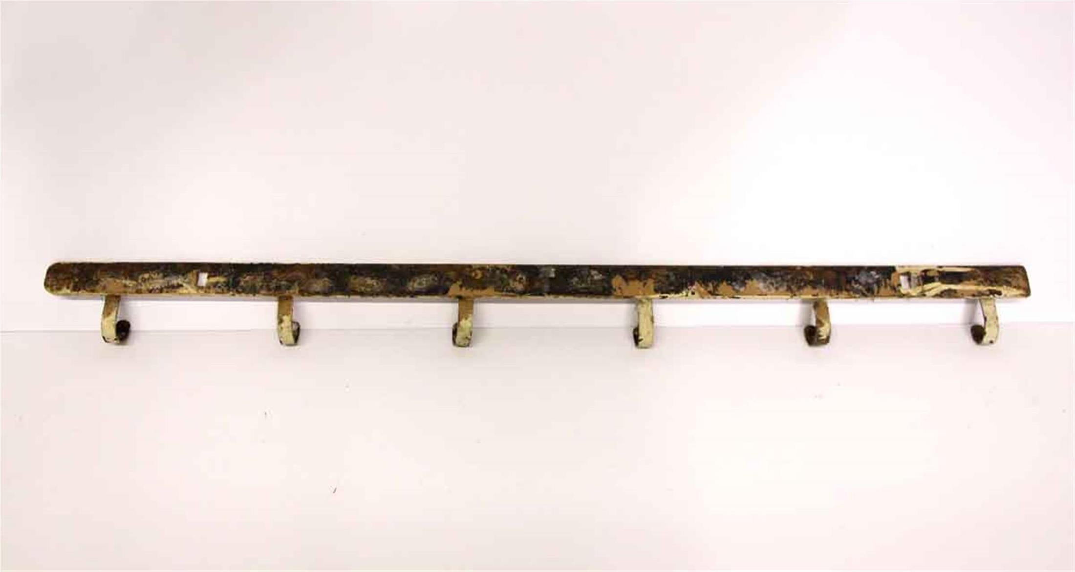 1970s Industrial Distressed Metal Rack with Hooks from Belgium 2