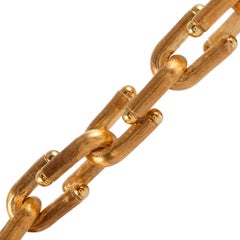 1970s Industrial Link Gold Bracelet