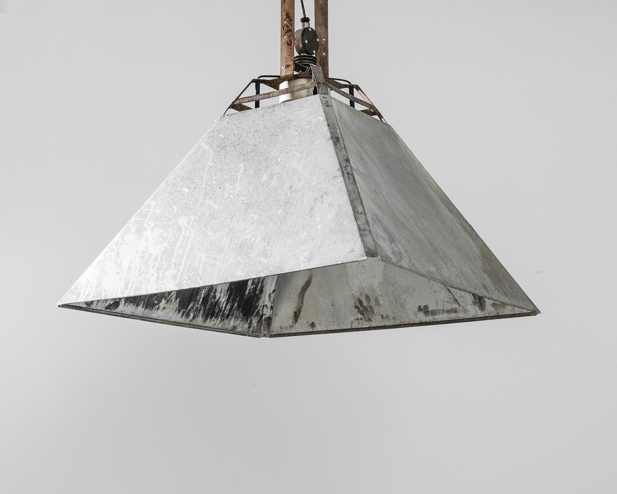 Czech 1970s Industrial Metal Lamp