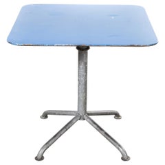 1970s Industrial Outdoor Blue Folding Table