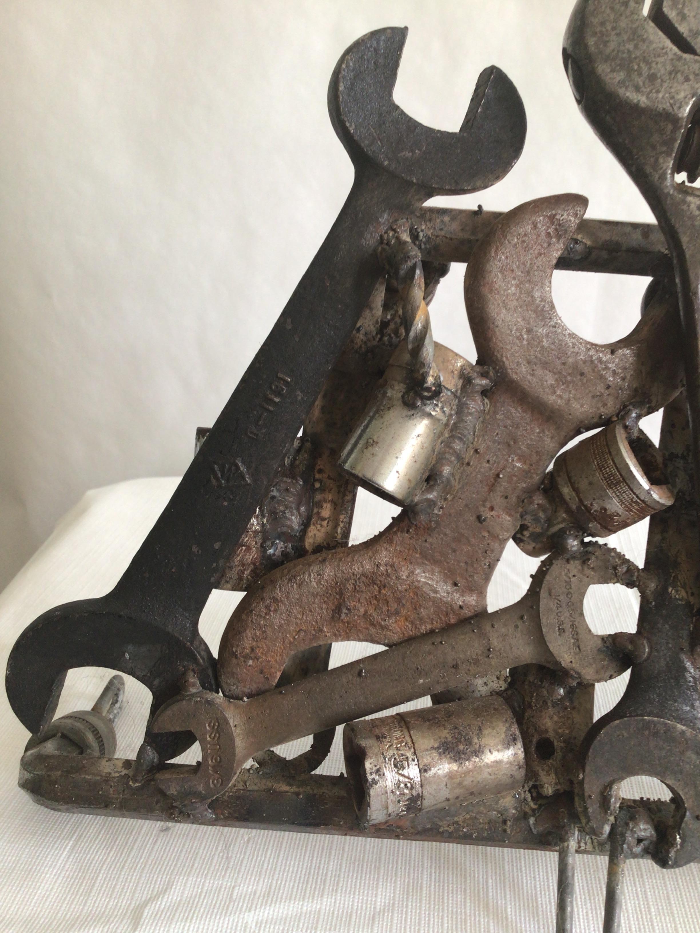 1970s Industrial Wrench Sculpture In Good Condition For Sale In Tarrytown, NY