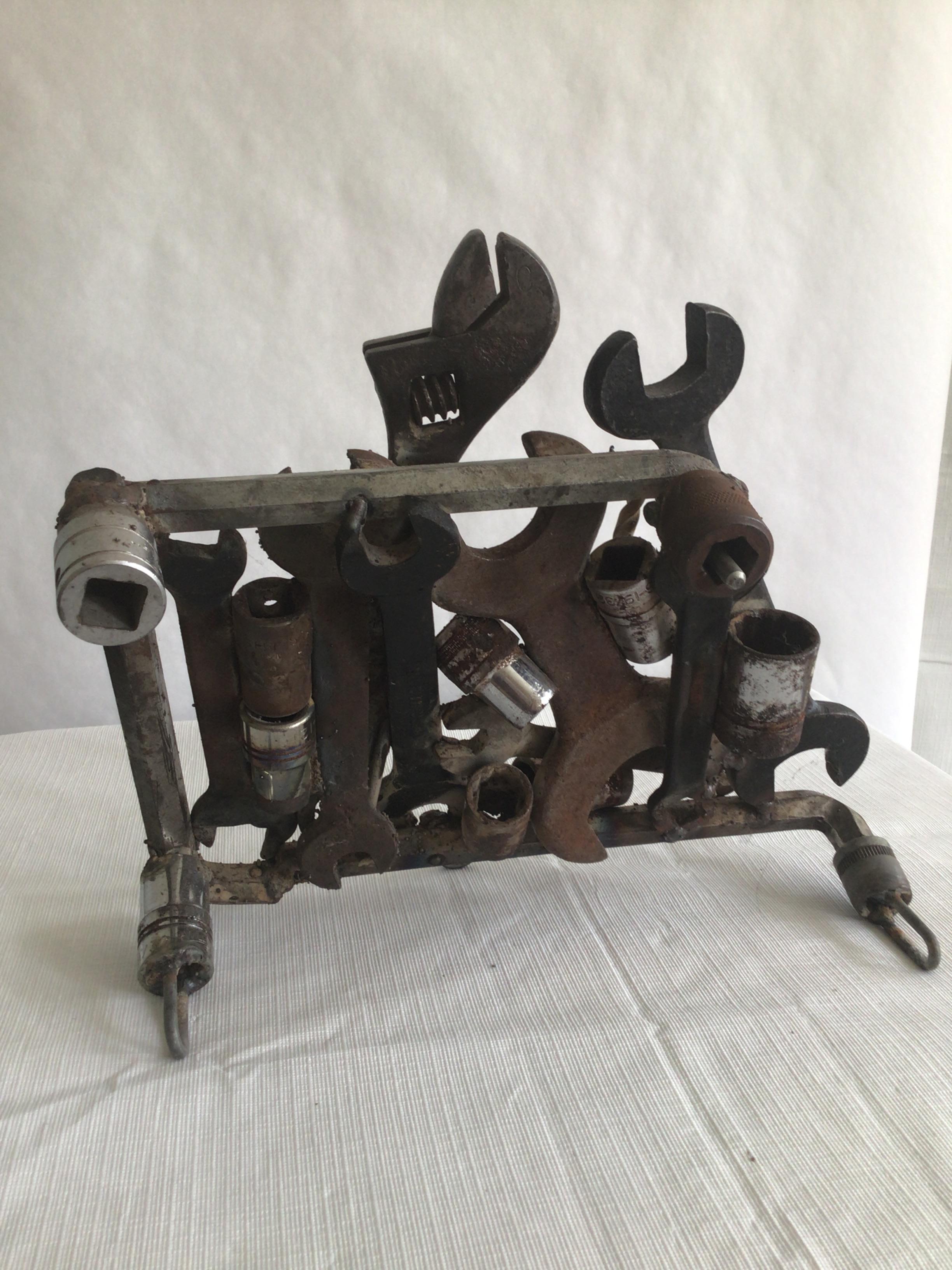 Industrielle Wrench-Skulptur aus den 1970er Jahren im Angebot 4
