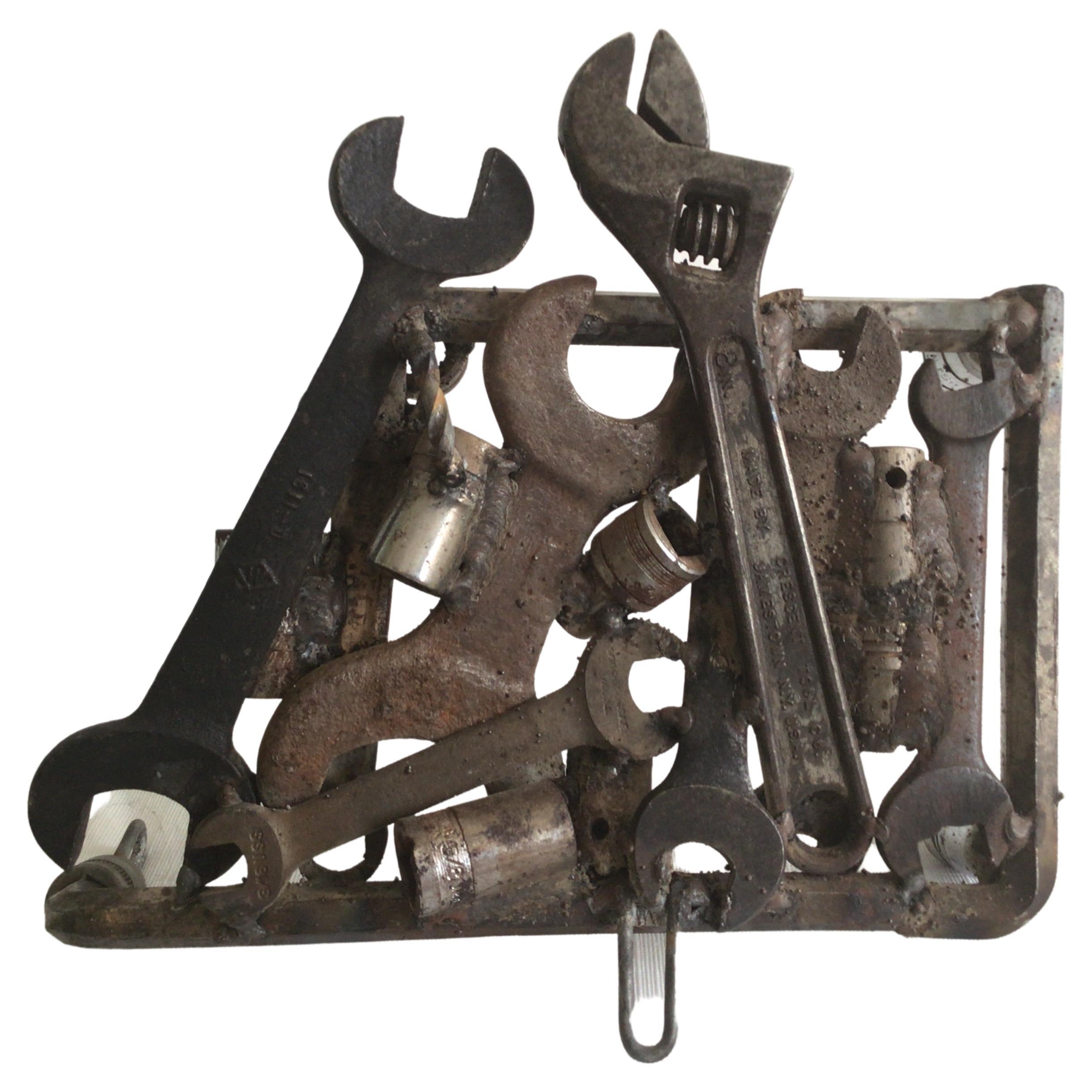 Industrielle Wrench-Skulptur aus den 1970er Jahren im Angebot