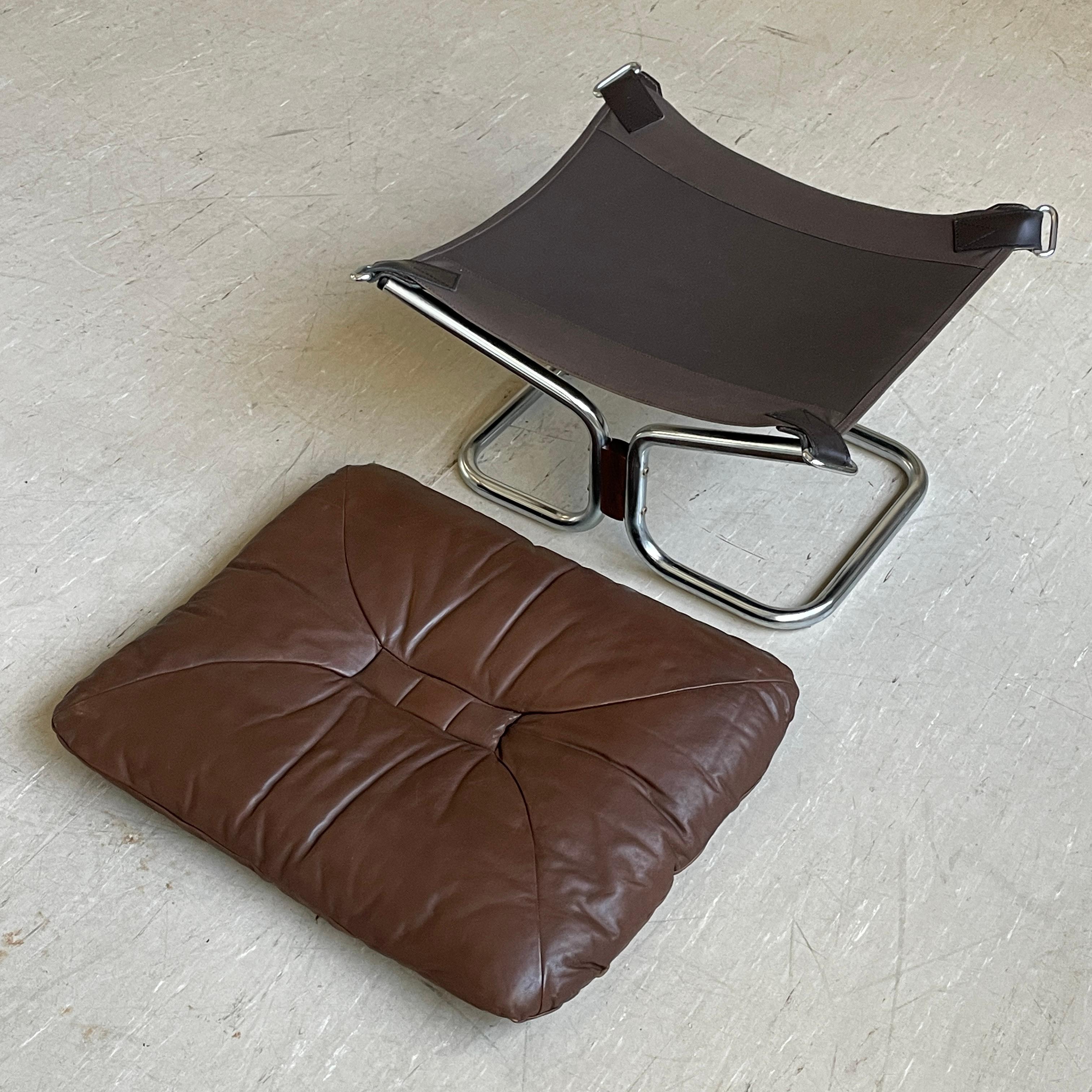 1970's Ingmar Relling leather ottoman No. 2 For Sale 5