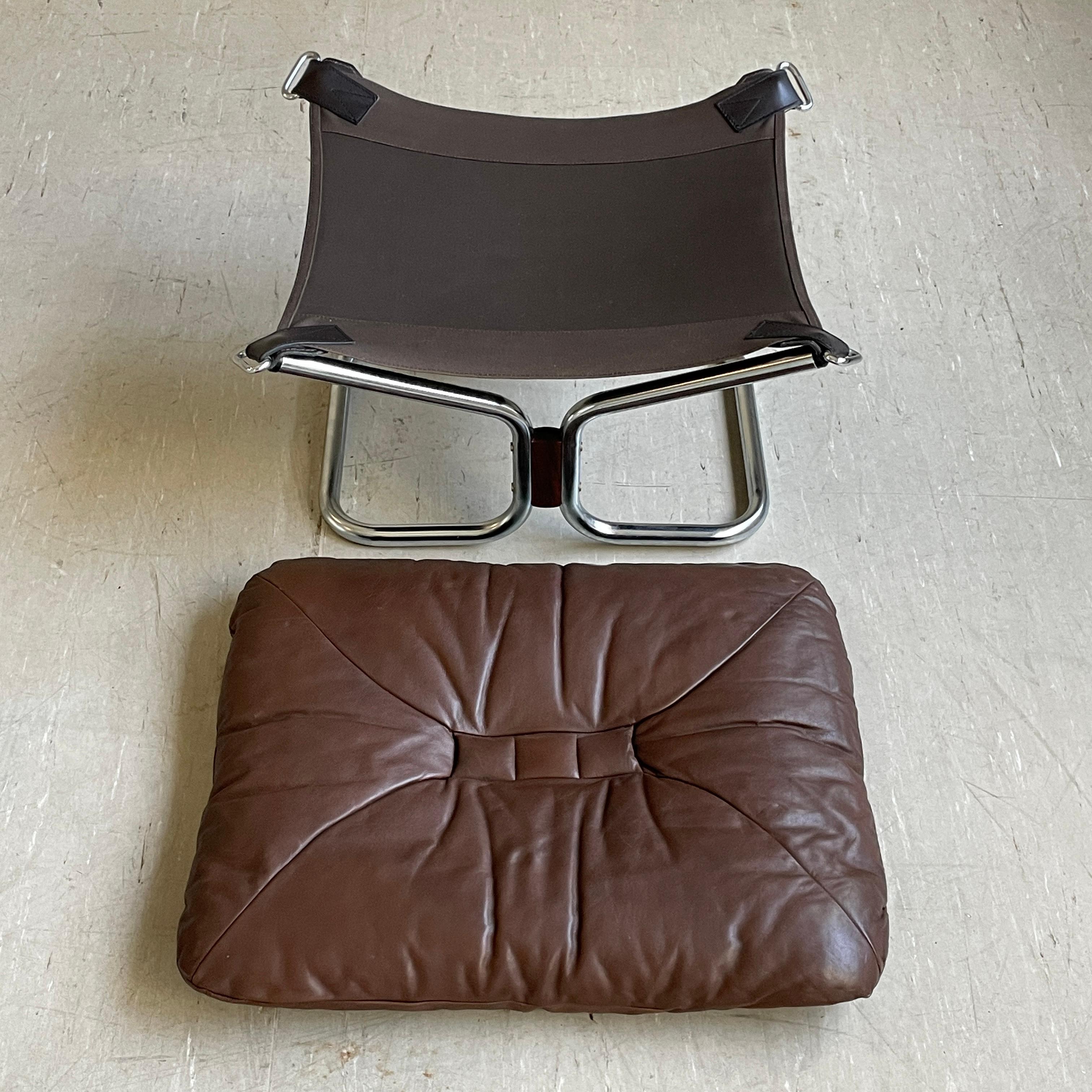 1970's Ingmar Relling leather ottoman No. 2 For Sale 6