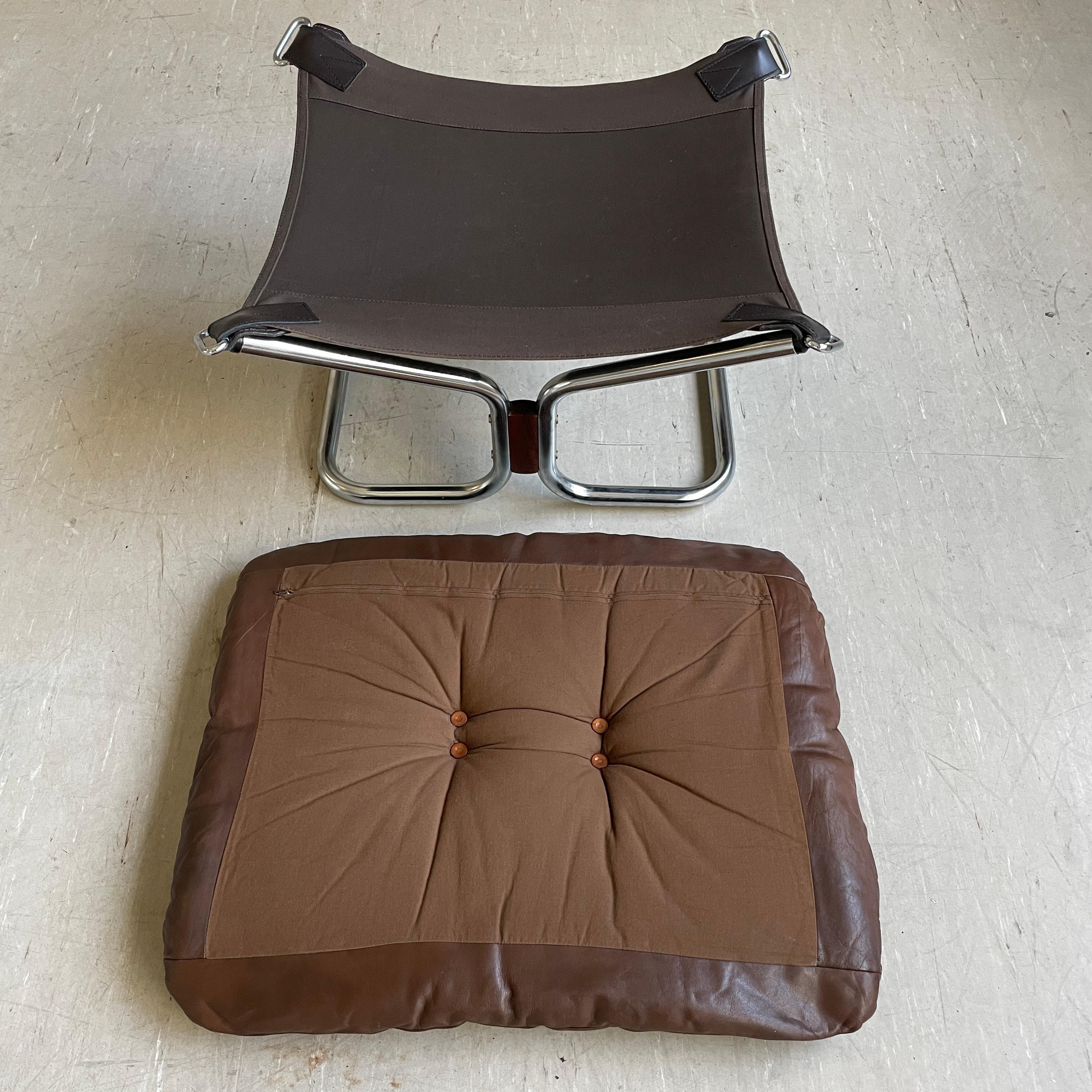 1970's Ingmar Relling leather ottoman No. 2 For Sale 7