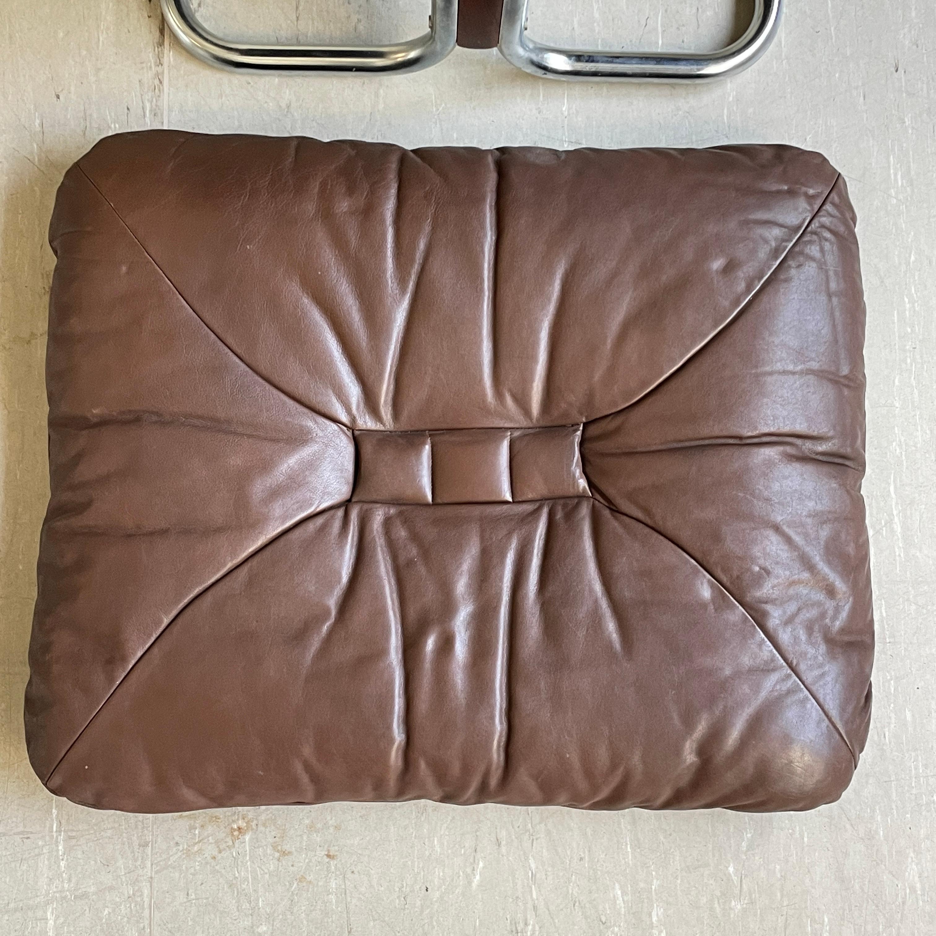 1970's Ingmar Relling leather ottoman No. 2 For Sale 8