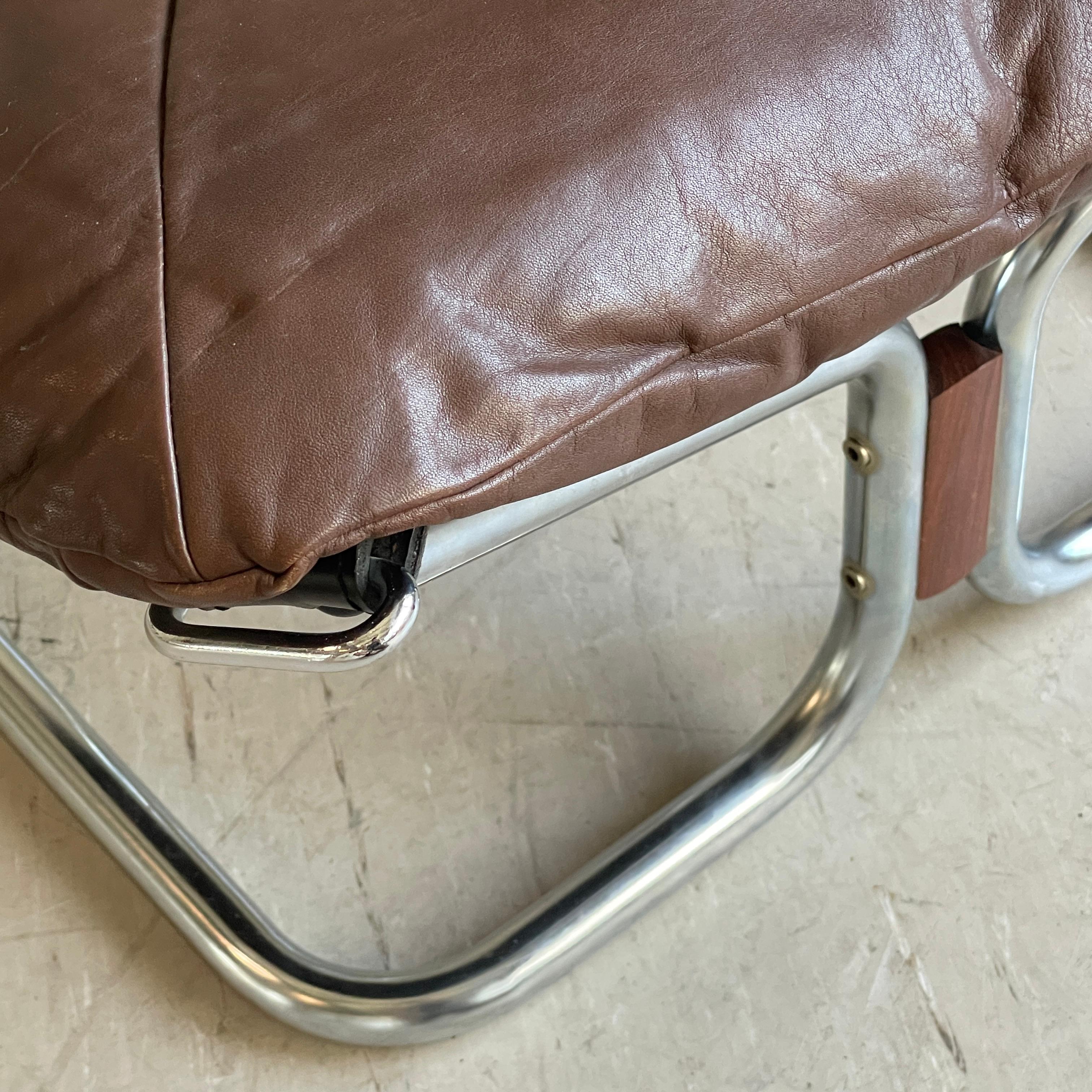 1970's Ingmar Relling leather ottoman No. 2 For Sale 9