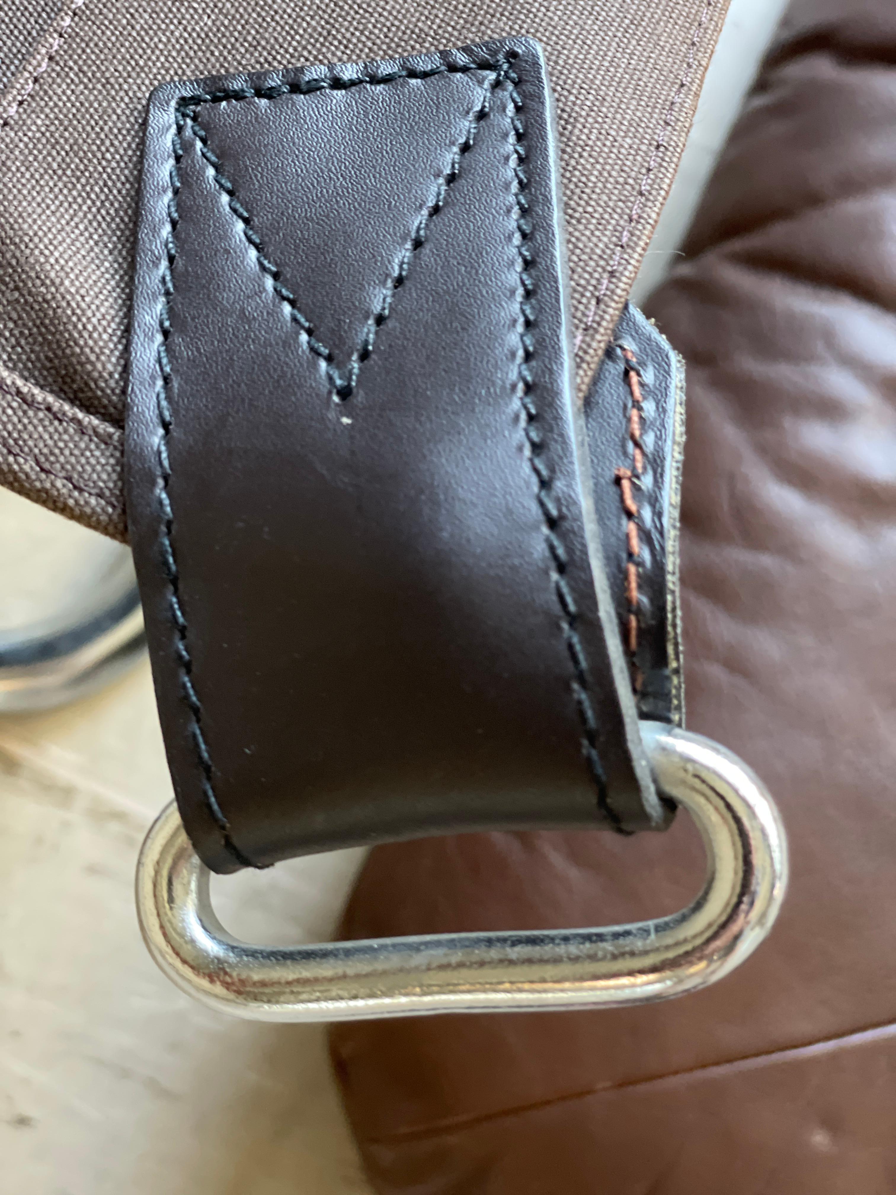 Metal 1970's Ingmar Relling leather ottoman No. 2 For Sale