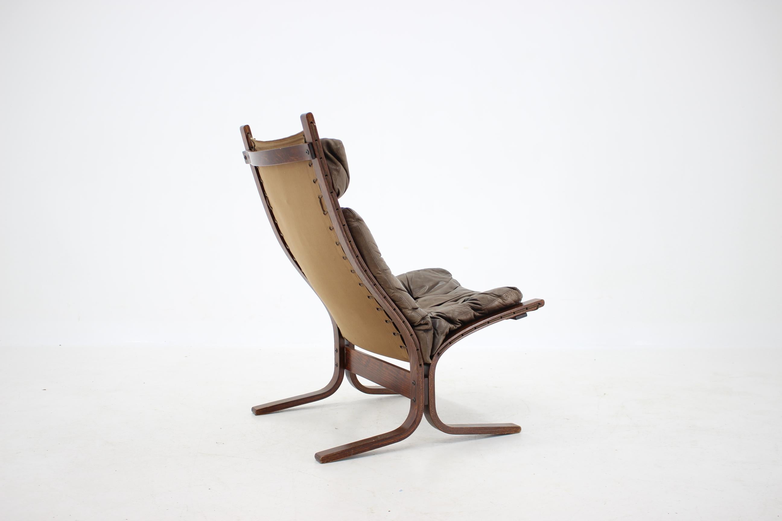 Leather 1970s Ingmar Relling Siesta Chair for Westnofa, Norway