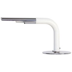 1970s Ingo Maurer Bulb Metal and Acrylic White Table Lamp