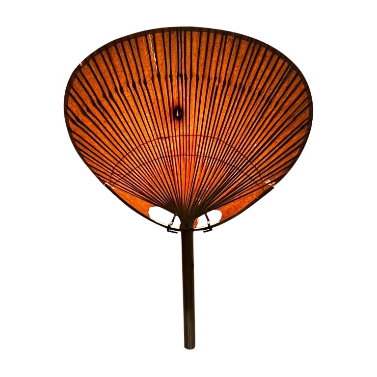1970s Ingo Maurer Uchiwa Bamboo Wall Light Sconce Germany