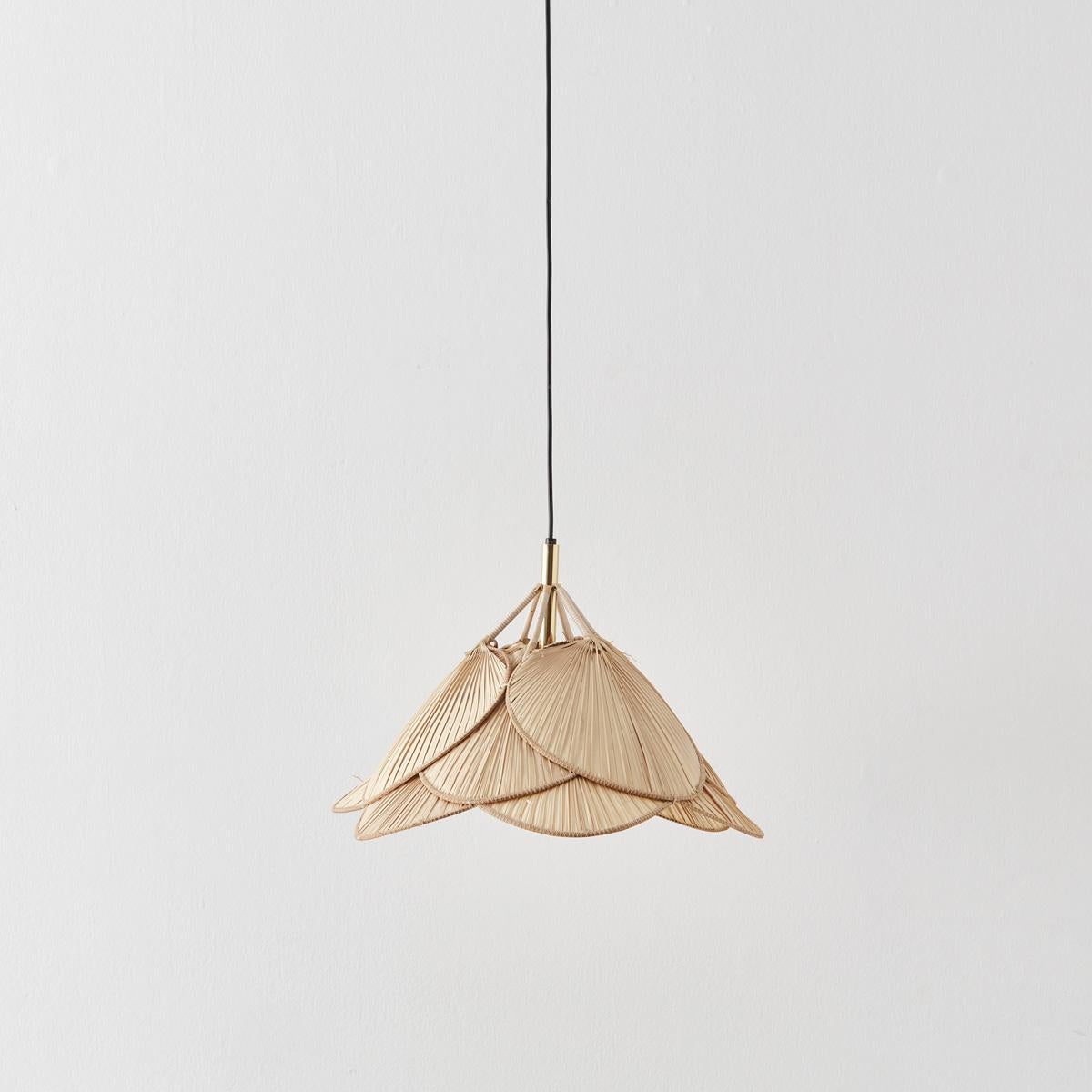 Known as a ‘poet of light’, Munich-based Ingo Maurer was at the forefront of lighting innovations, blending form and function in his often whimsical designs. This delicate bamboo pendant is part of his Uchiwa series, borrowing from traditional