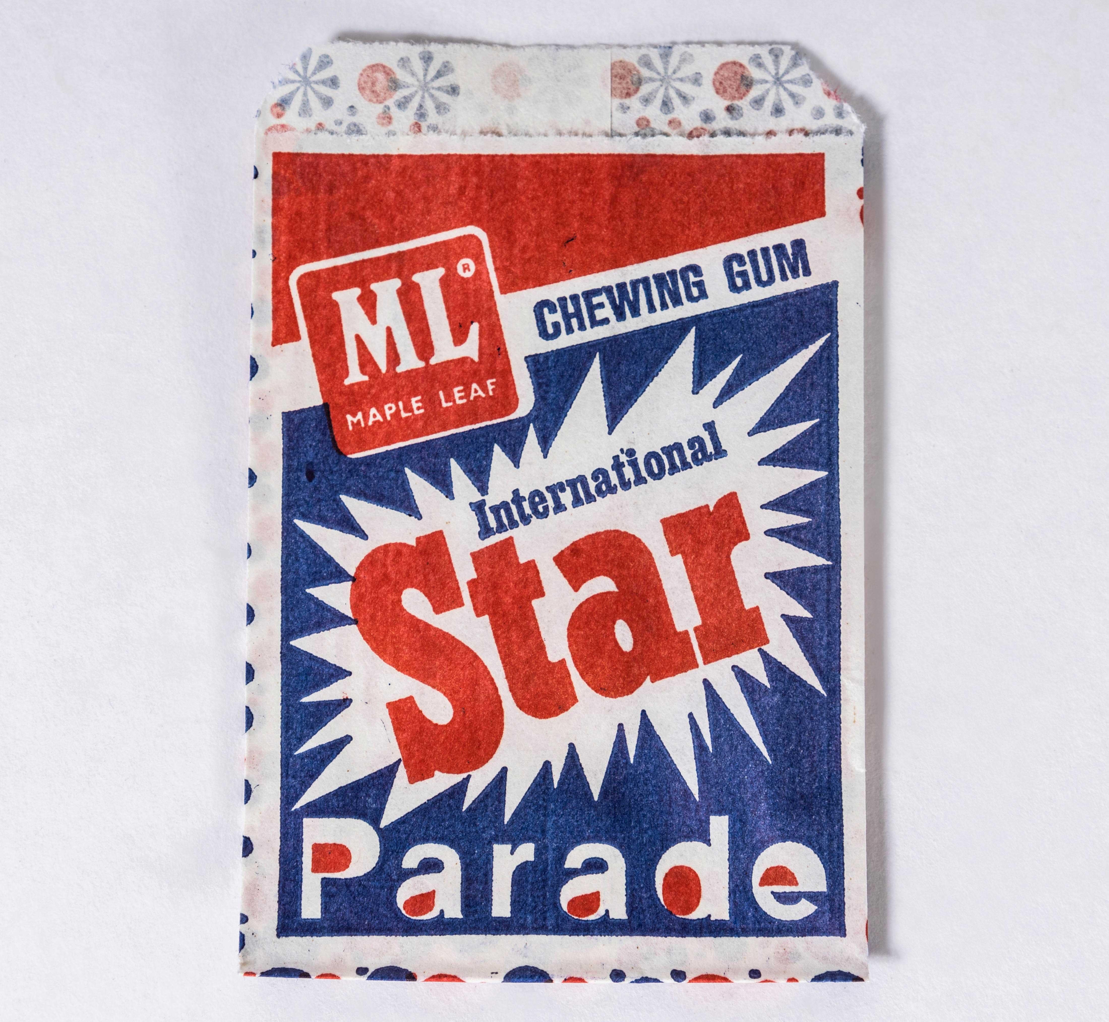 Sacchetti di gomme da masticare International Star Parade degli anni '70 - Confezione da venti in vendita 1
