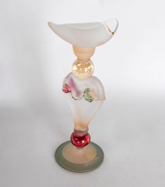 Tamaianische mundgeblasene Art-déco-Vase aus farbigem Kristall, 1970er Jahre