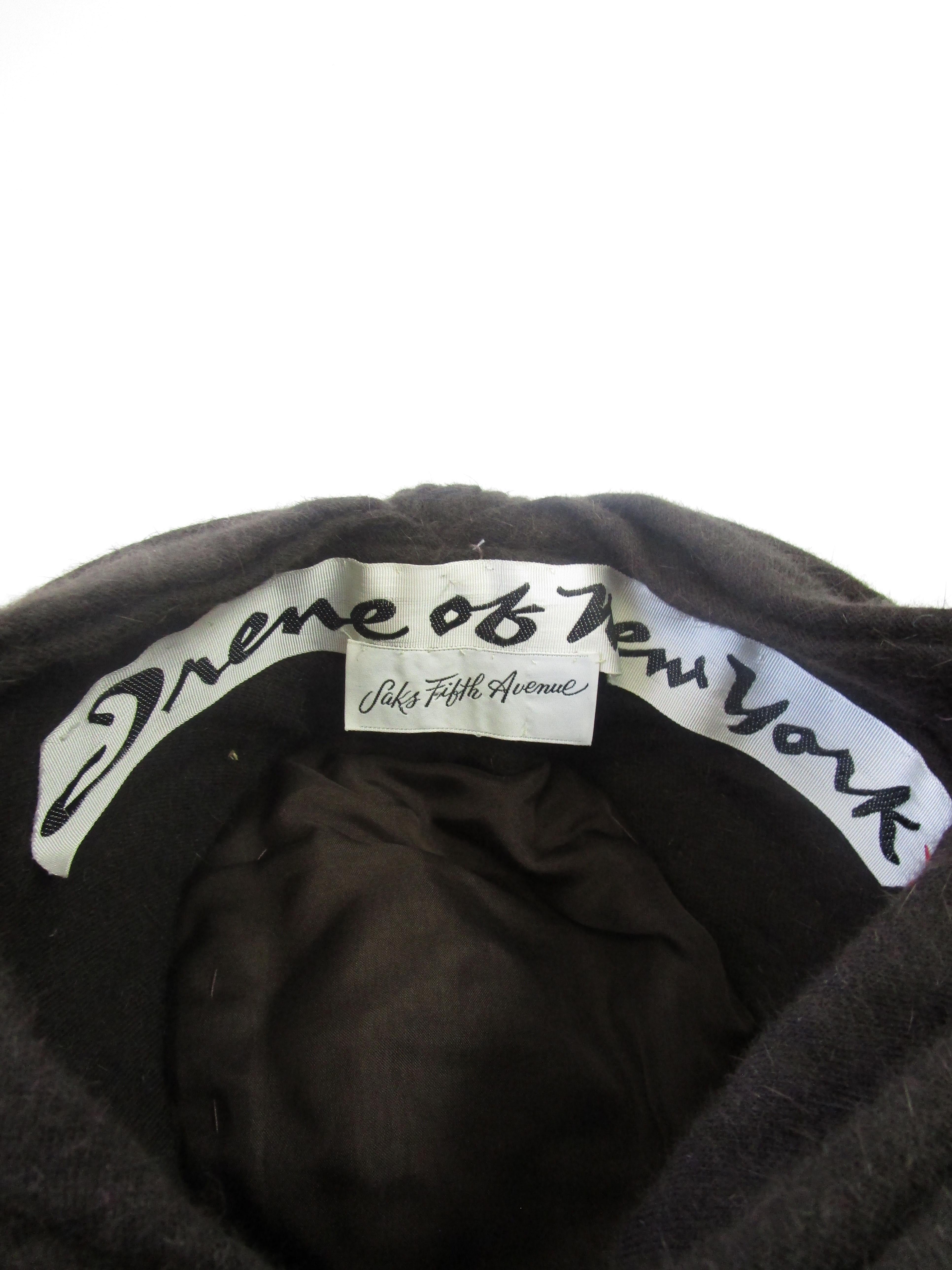1970s Irene of New York Dark Grey Knit Turban For Sale 1