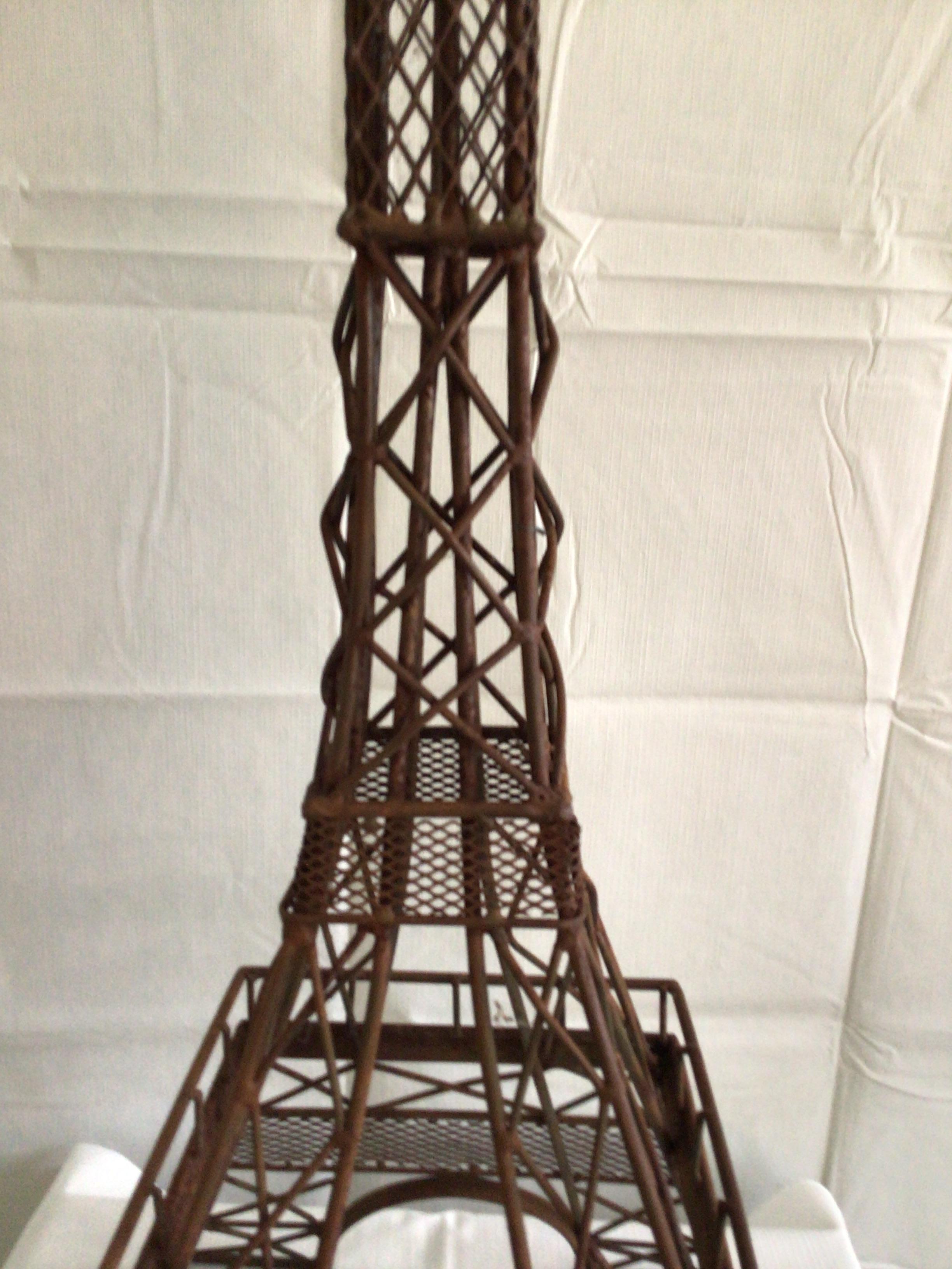 Late 20th Century 1970s Iron Eiffel Tower Sculpture For Sale