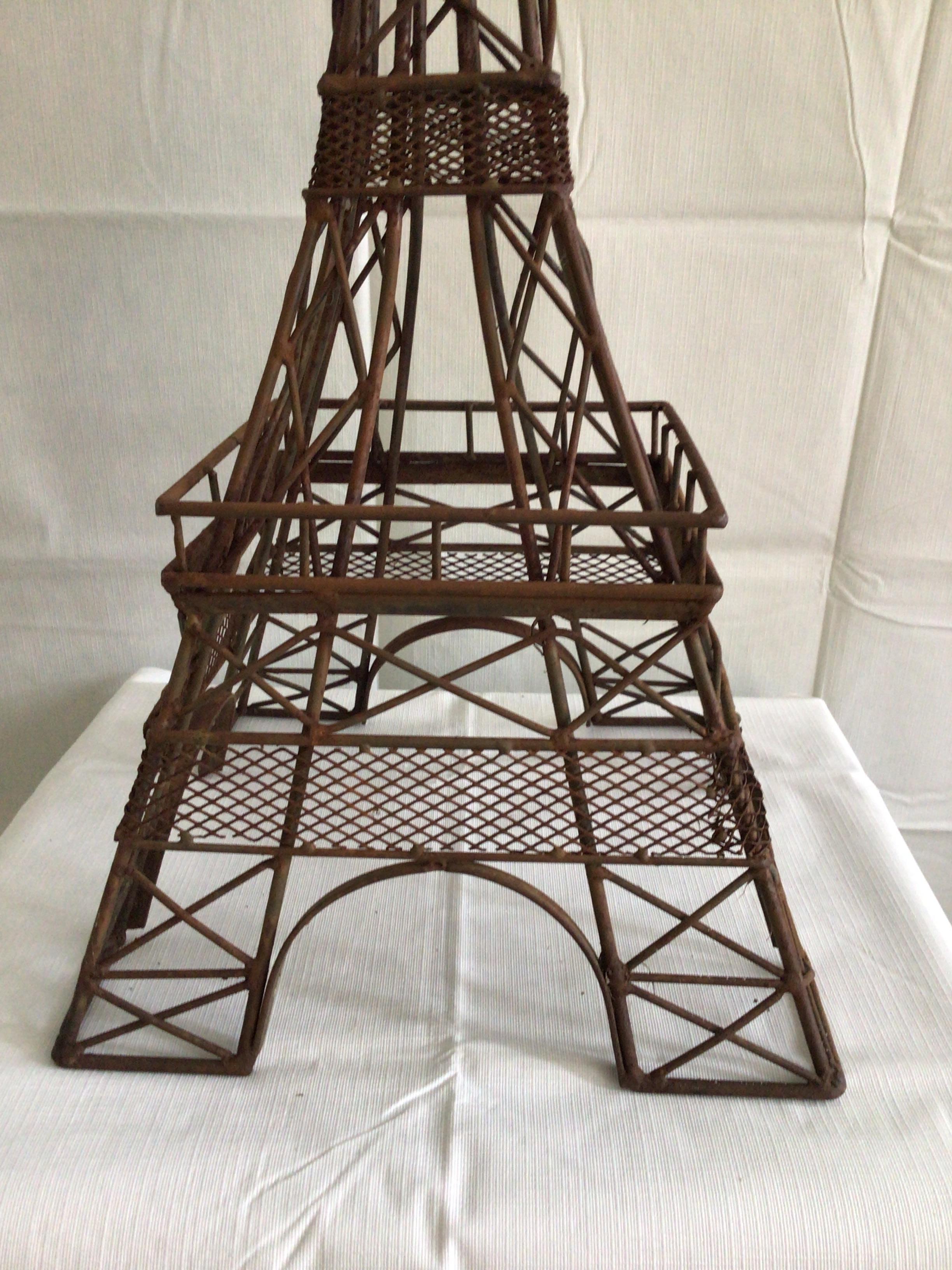 1970s Iron Eiffel Tower Sculpture For Sale 1