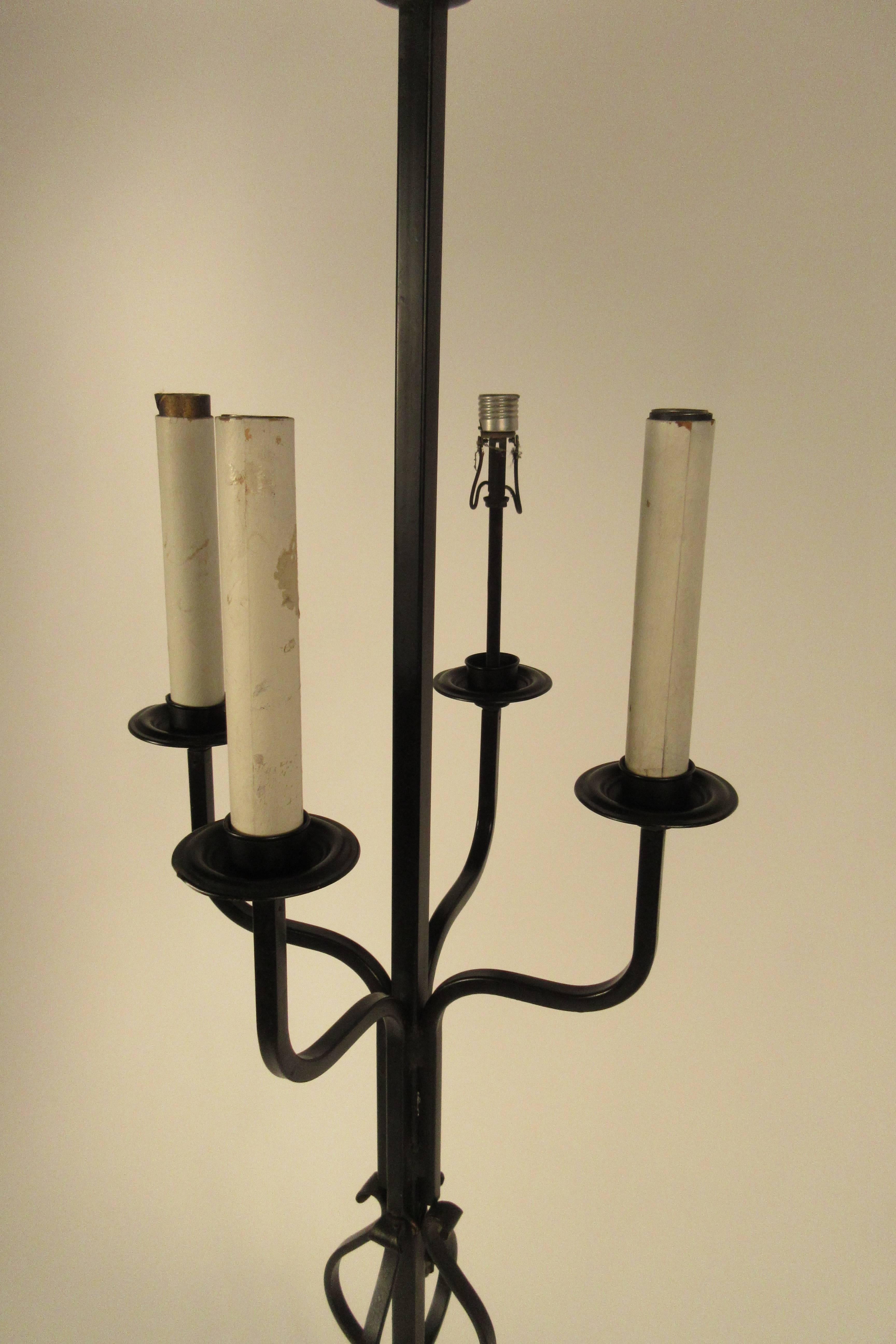 Late 20th Century 1970s Iron Floor Lamp For Sale