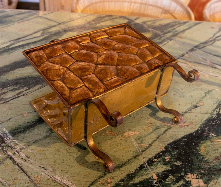 1970s Iron Floor Magazine Rack For Sale at 1stDibs