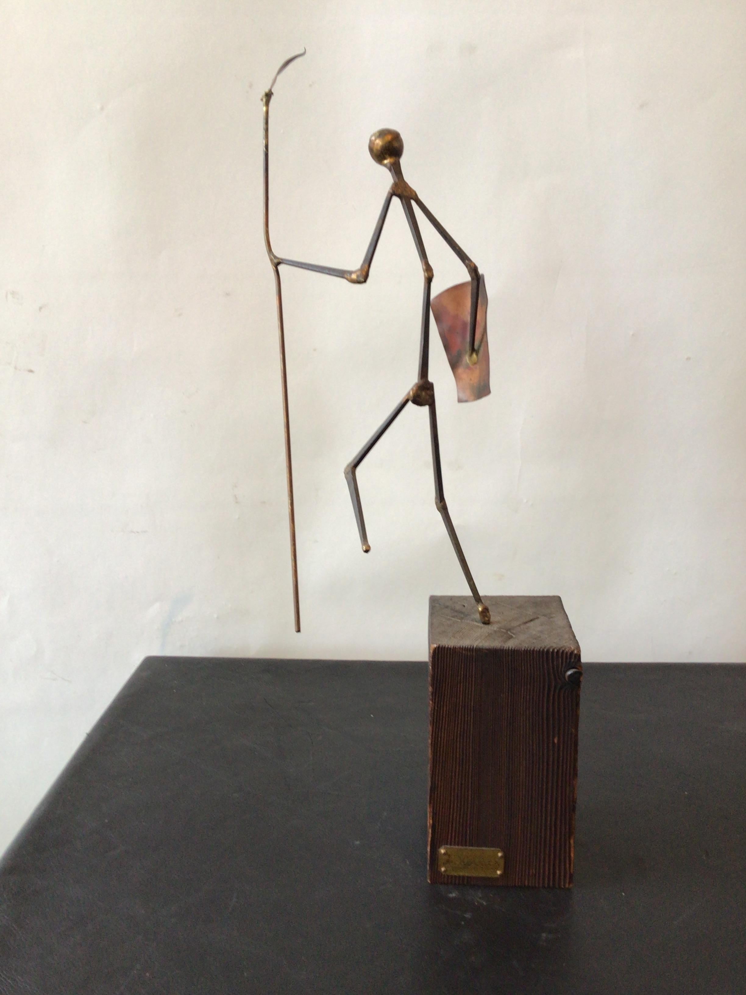 1970s Iron Warrior Sculpture By Alex Kovacs For Sale 1