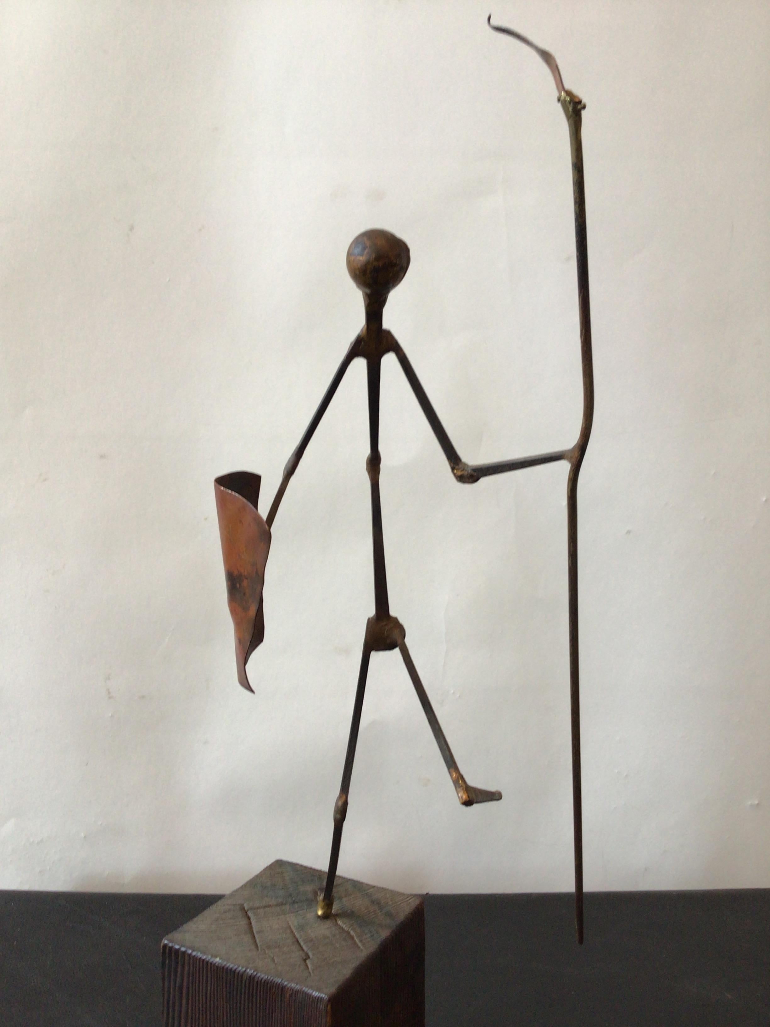 1970s Iron Warrior Sculpture By Alex Kovacs For Sale 3