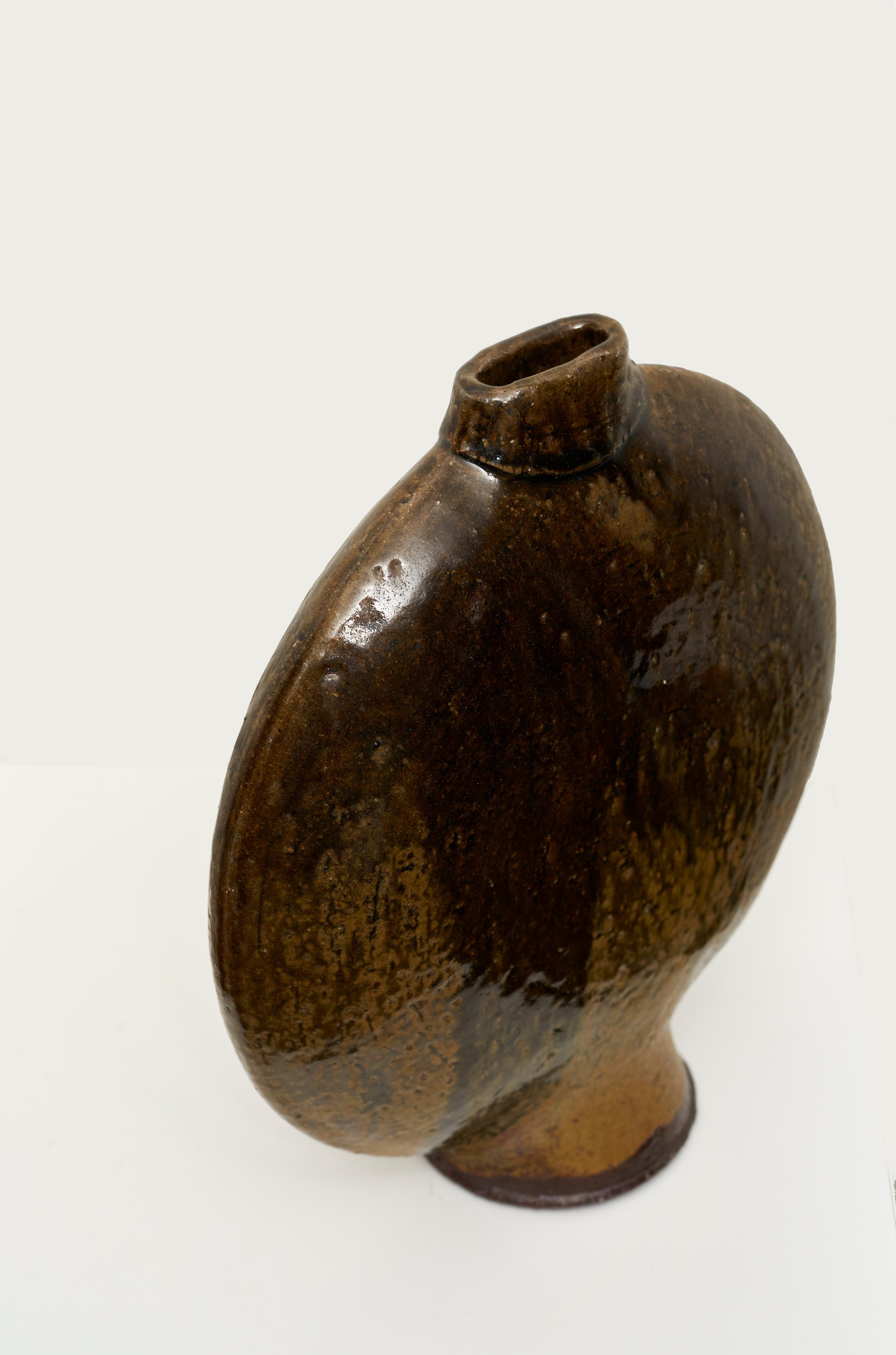 Swedish 1970s Isak Isaksson Large Glazed Stoneware Vase