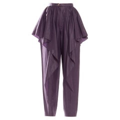 1970S ISSEY MIYAKE Pantalones morados berenjena