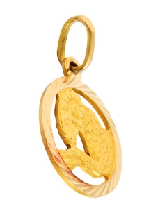 1970's Italian 18 Karat Gold Aries Zodiac Charm