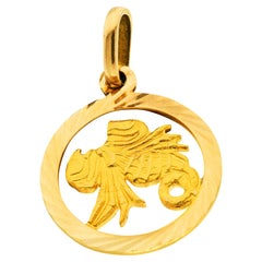 Vintage 1970's Italian 18 Karat Yellow Gold Scorpio Zodiac Charm